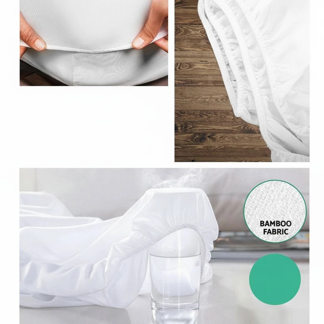 5 Giselle Bedding Mattress Protector King - White, 5 of 6