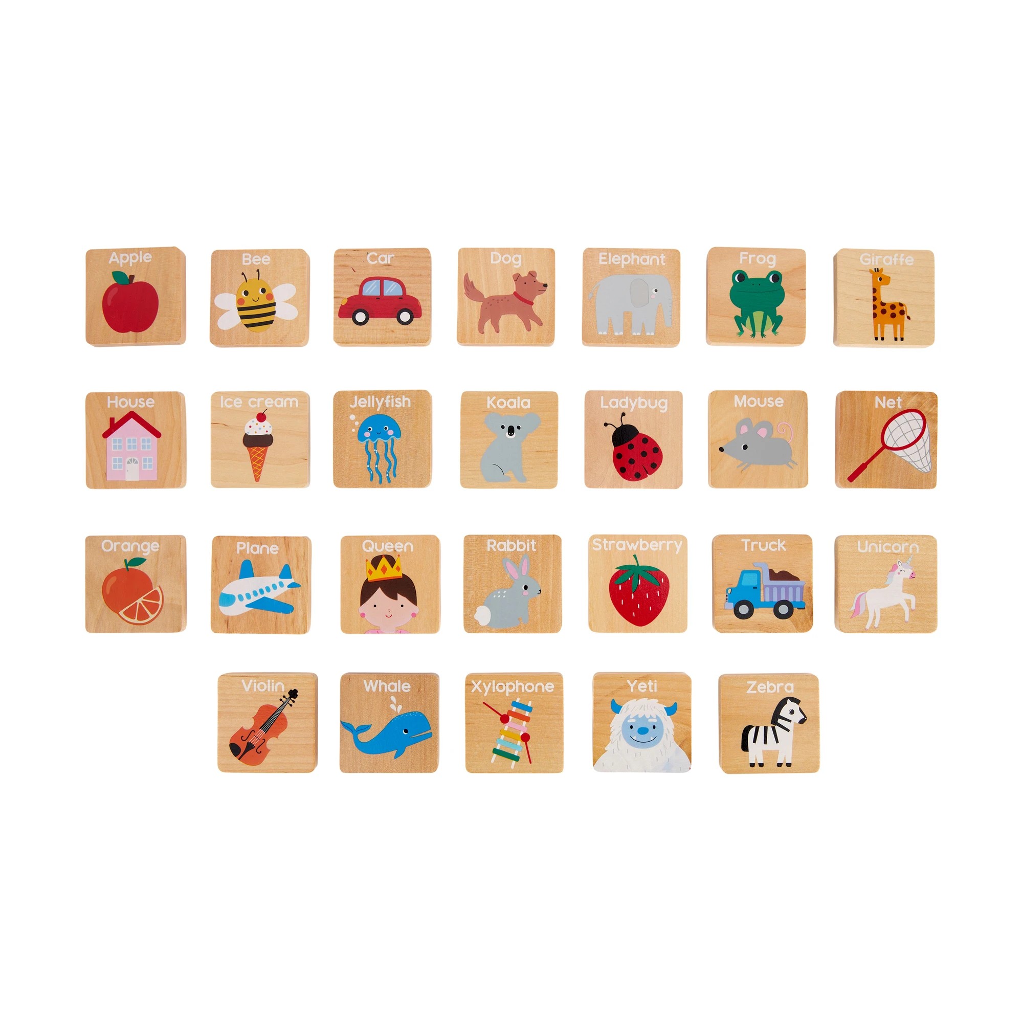 2 26 Piece Wooden A-Z Tiles Playset, 2 of 8