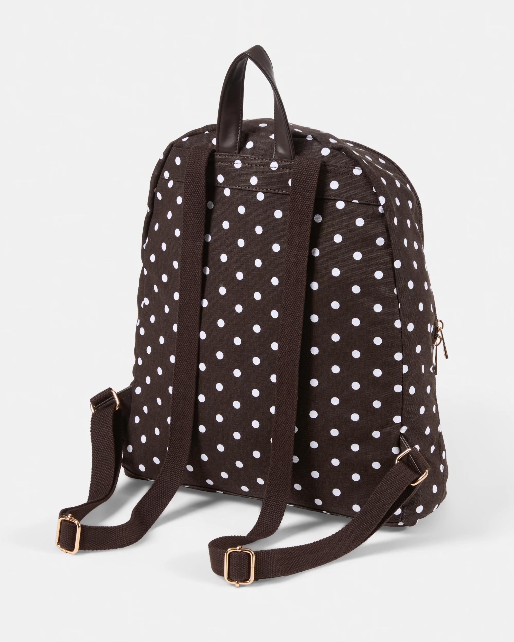 2 Canvas Backpack Choc Spot, 2 of 5