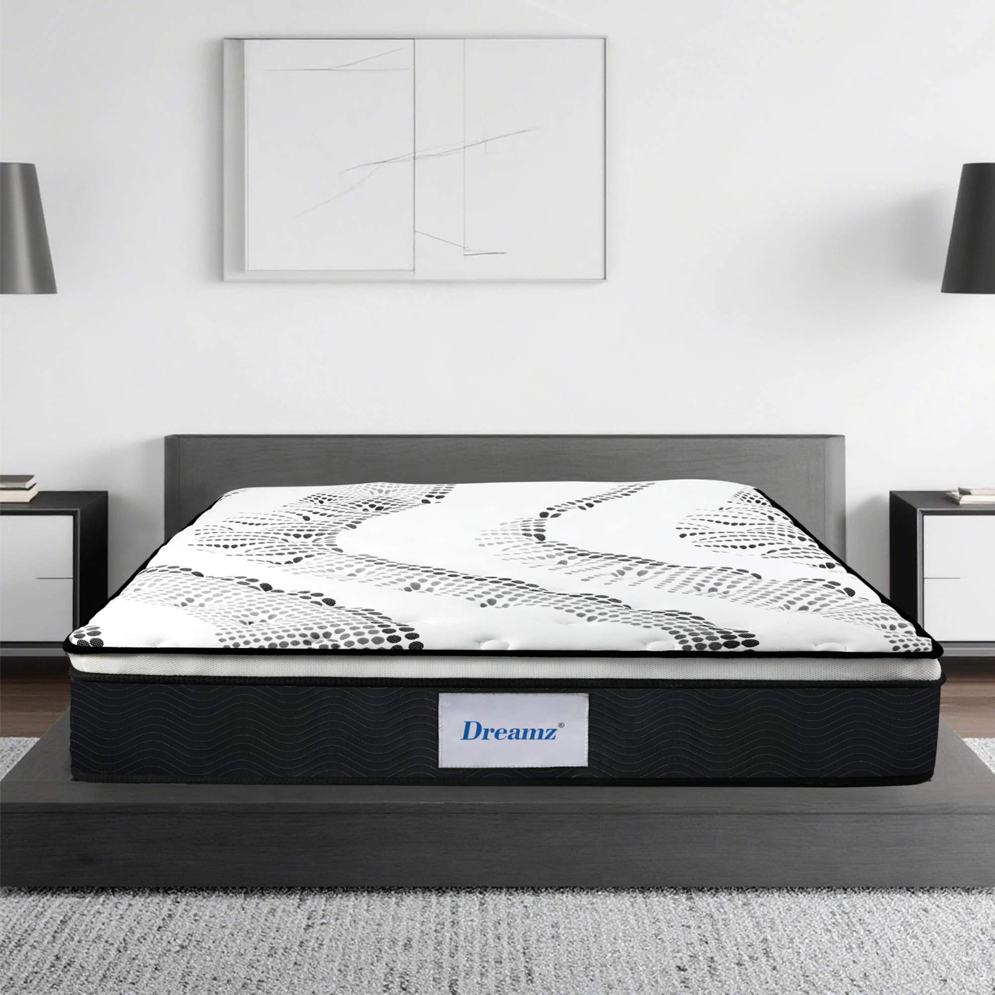 8 Dreamz Spring Mattress 7 Zone Bed Pocket Medium Firm Memory Foam 32cm King, 8 of 9