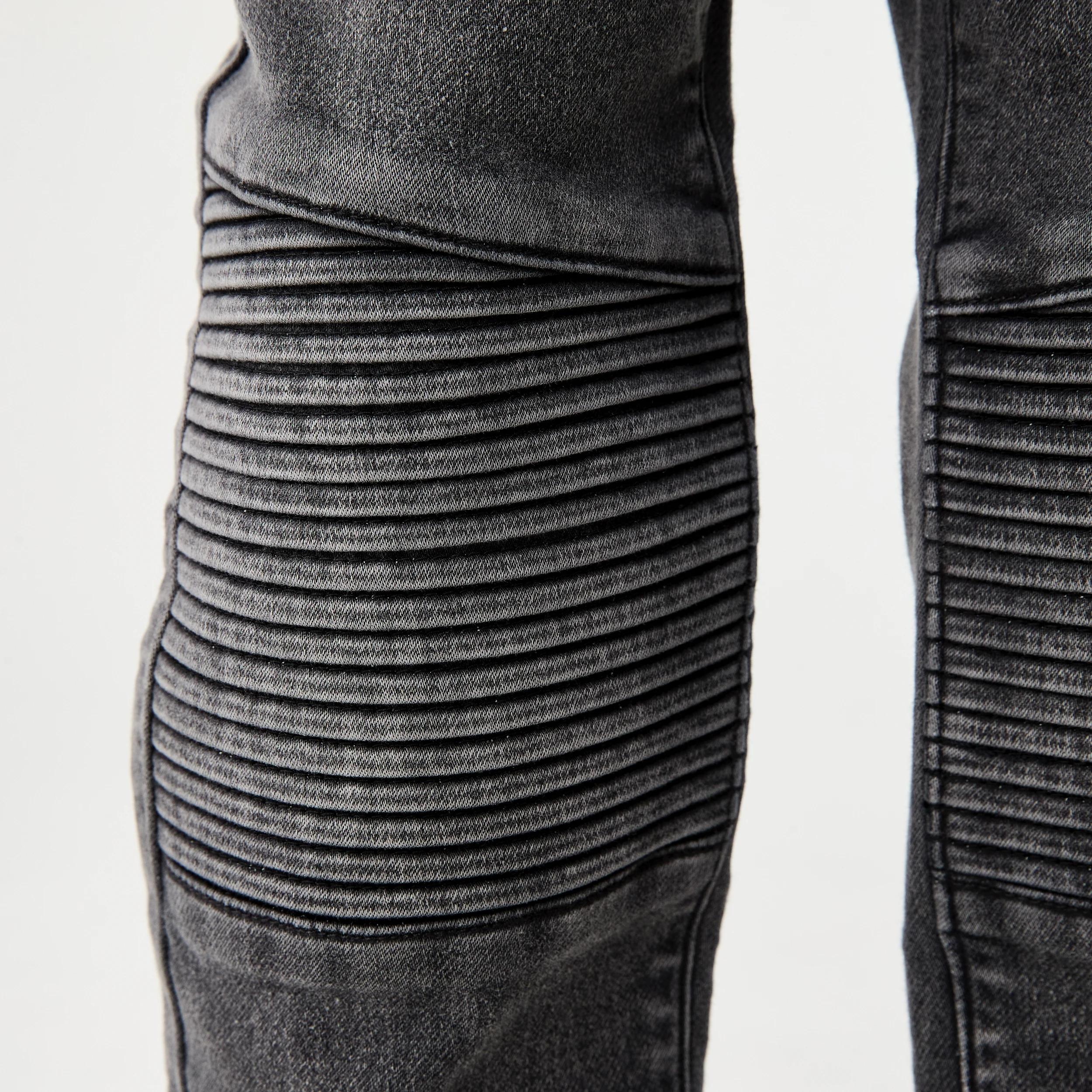 5 Moto Denim Jeans Black Light Wash, 5 of 9