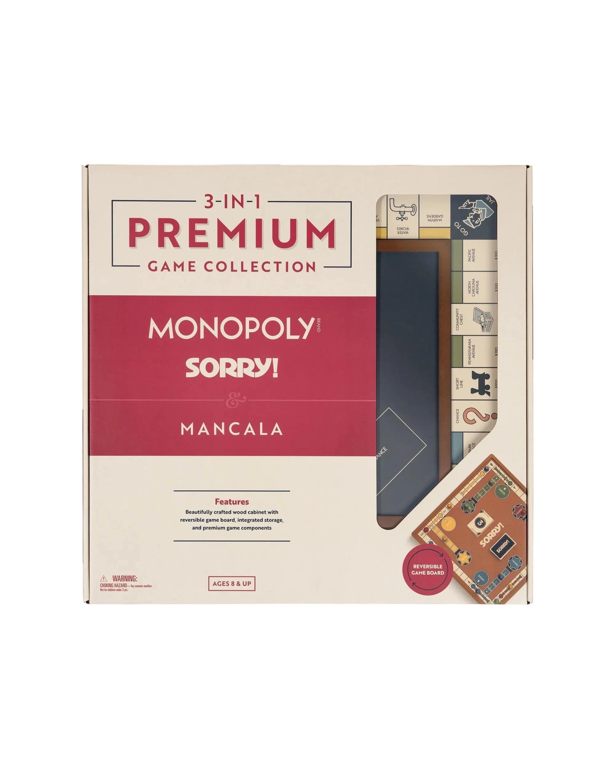 1 3-in-1 Premium Game Collection: Monopoly, Sorry and Mancala Board Game, 1 of 9