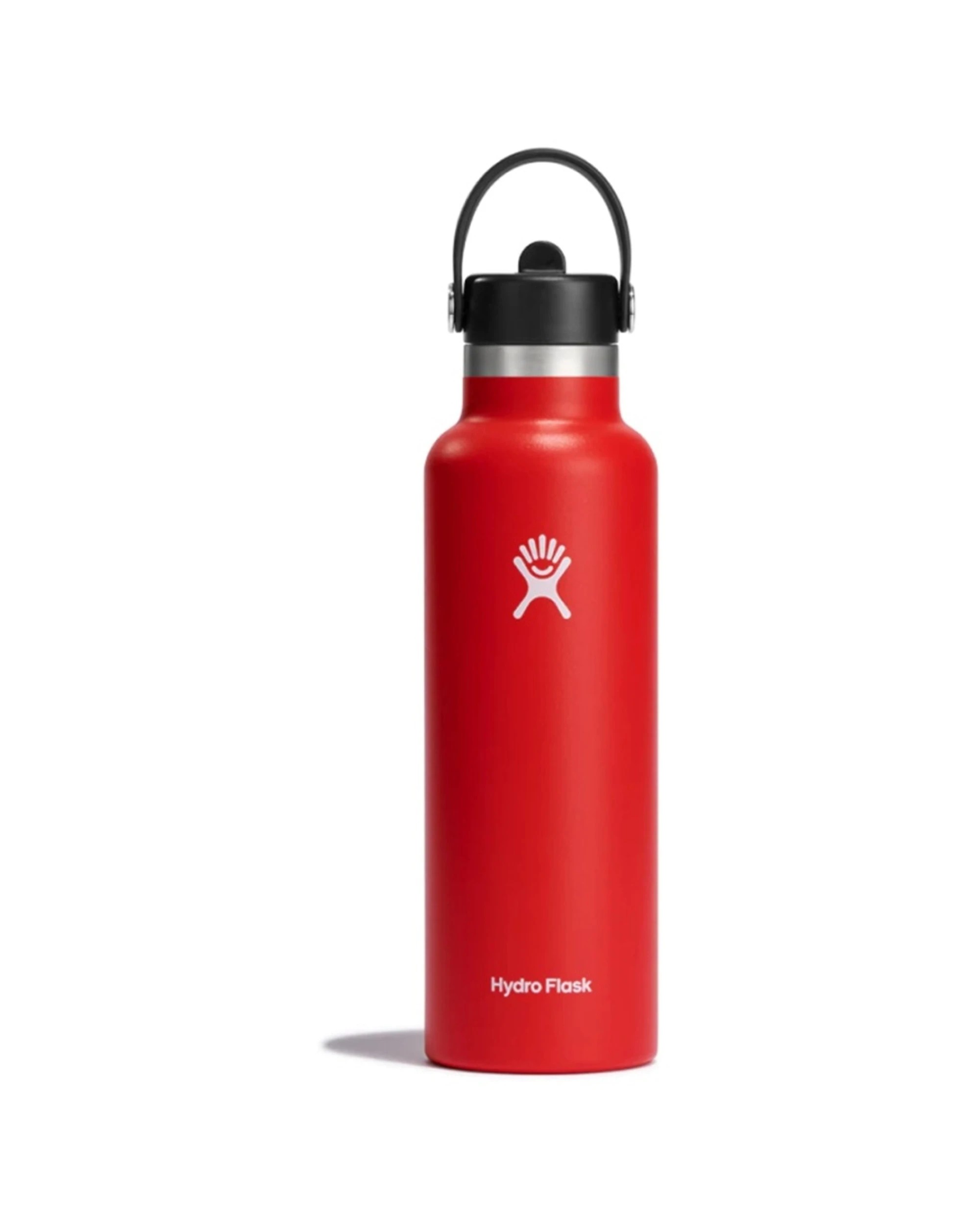 1 Hydro Flask Hydration 21oz Standard Bottle Flex Straw Cap Insulated Leakproof Goji - Red, 1 of 1