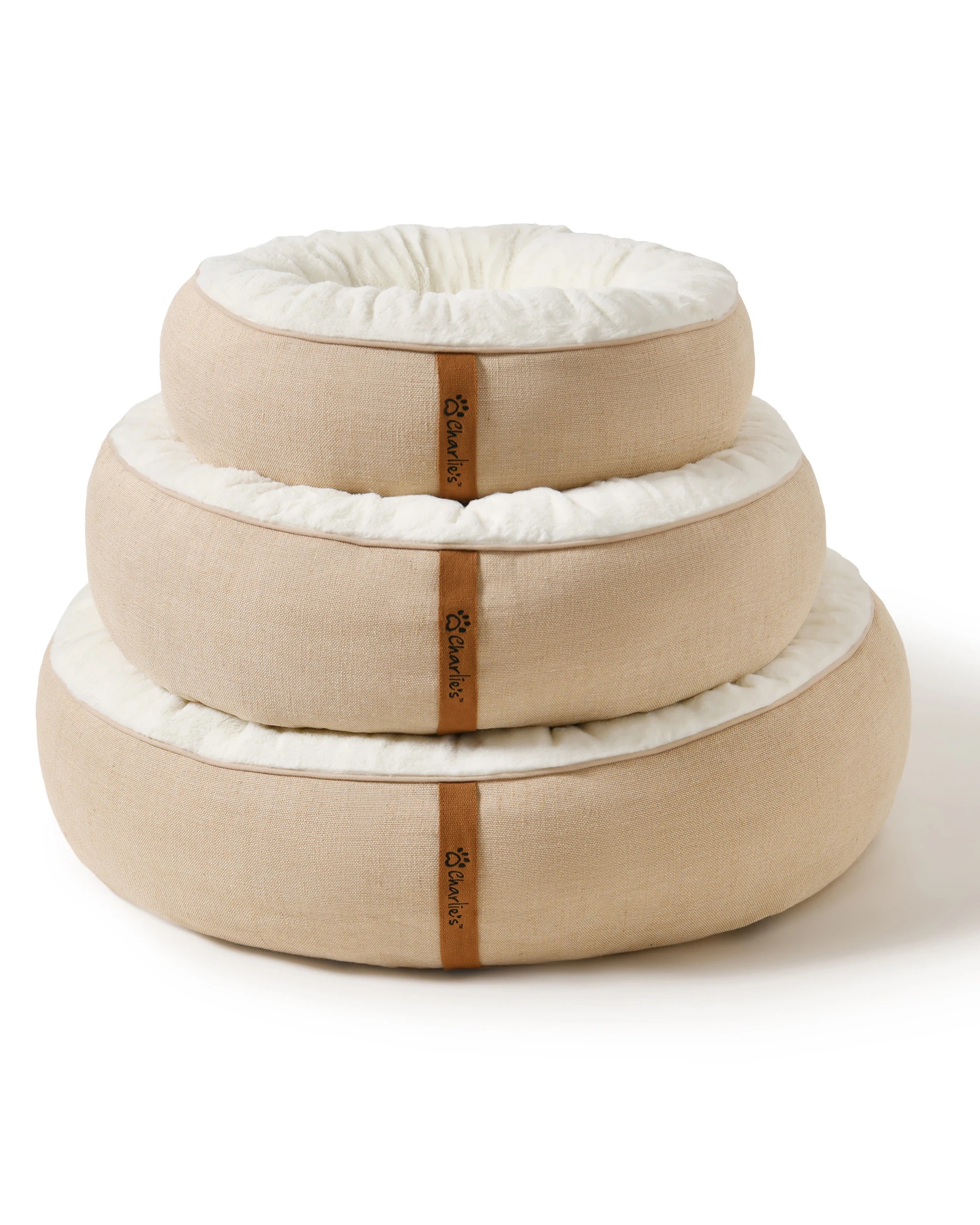 9 Charlie's Camden Cotton Jute Plush Round Dog Bed Large - Natural, 9 of 10