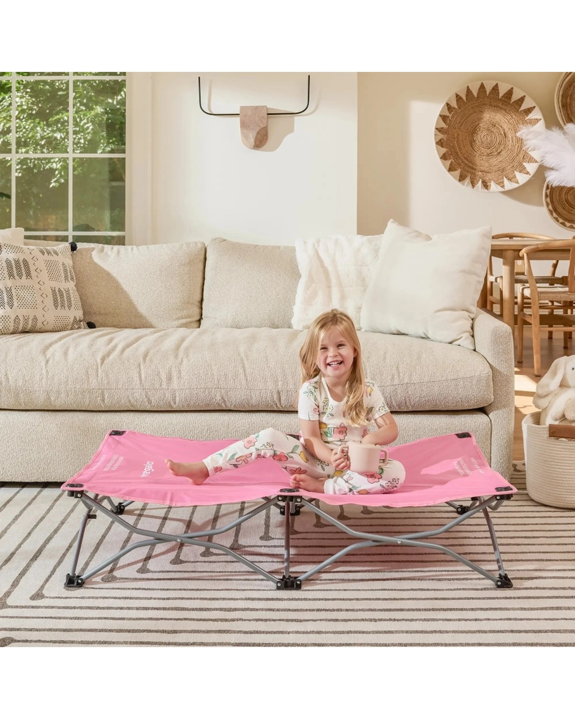 4 Regalo Baby Toddler Travel Bed Portable Foldable Portable Design - Pink, 4 of 7