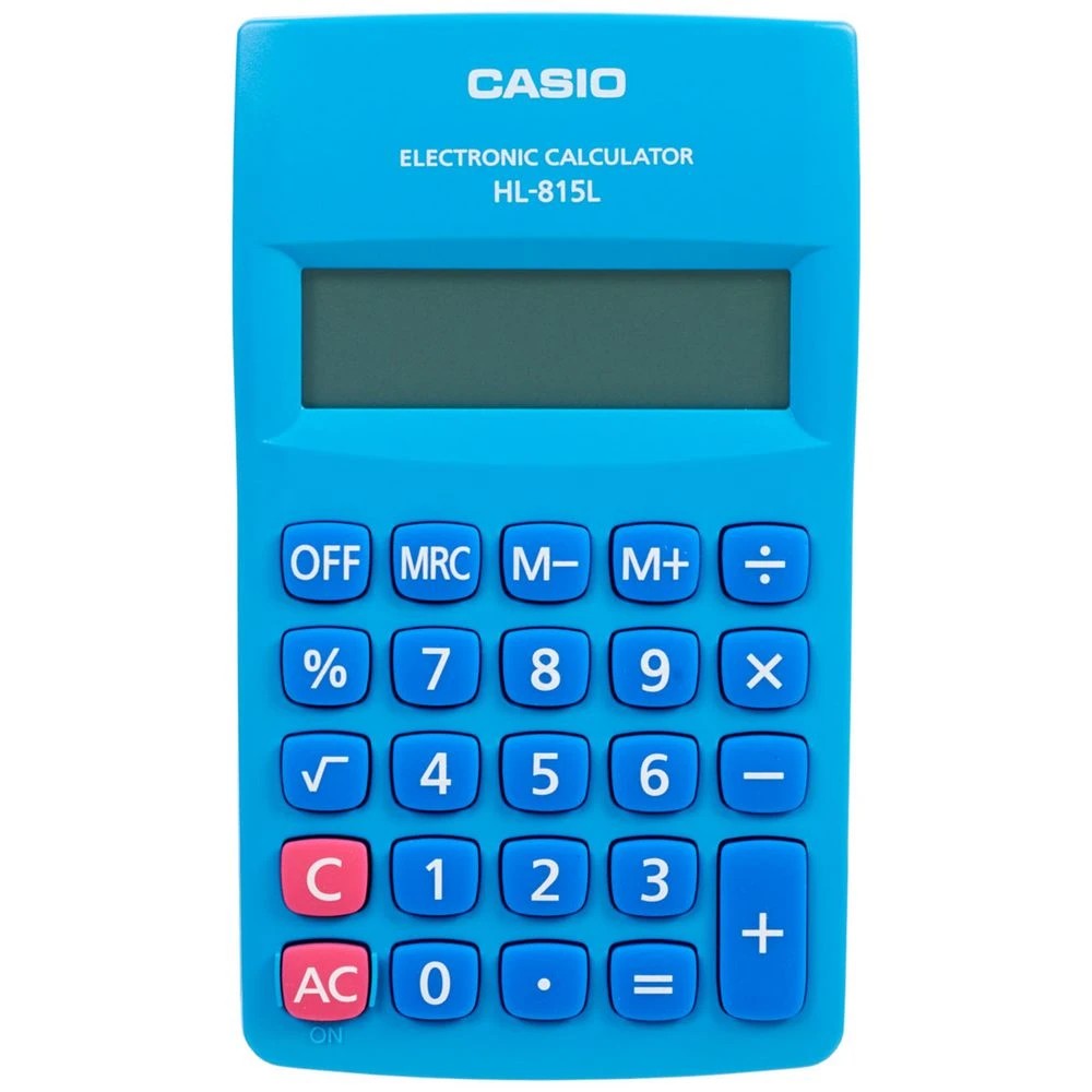 1 Casio HL-815L Pocket Calculator Blue, 1 of 4