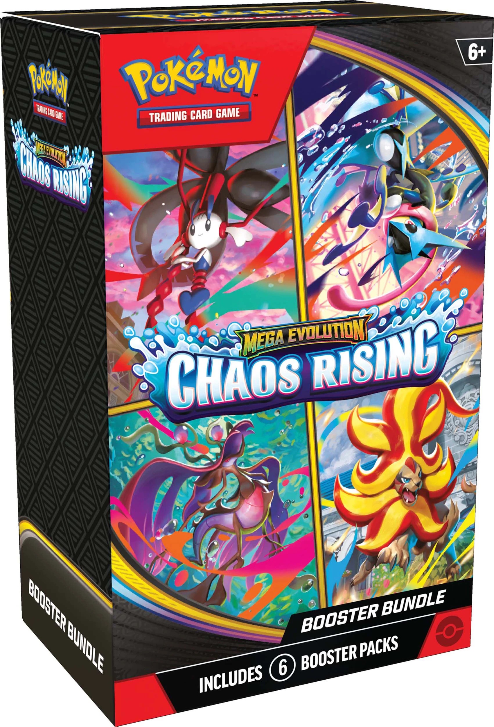 1 Pokemon Trading Card Game: Mega Evolution Chaos Rising Booster Bundle, 1 of 3