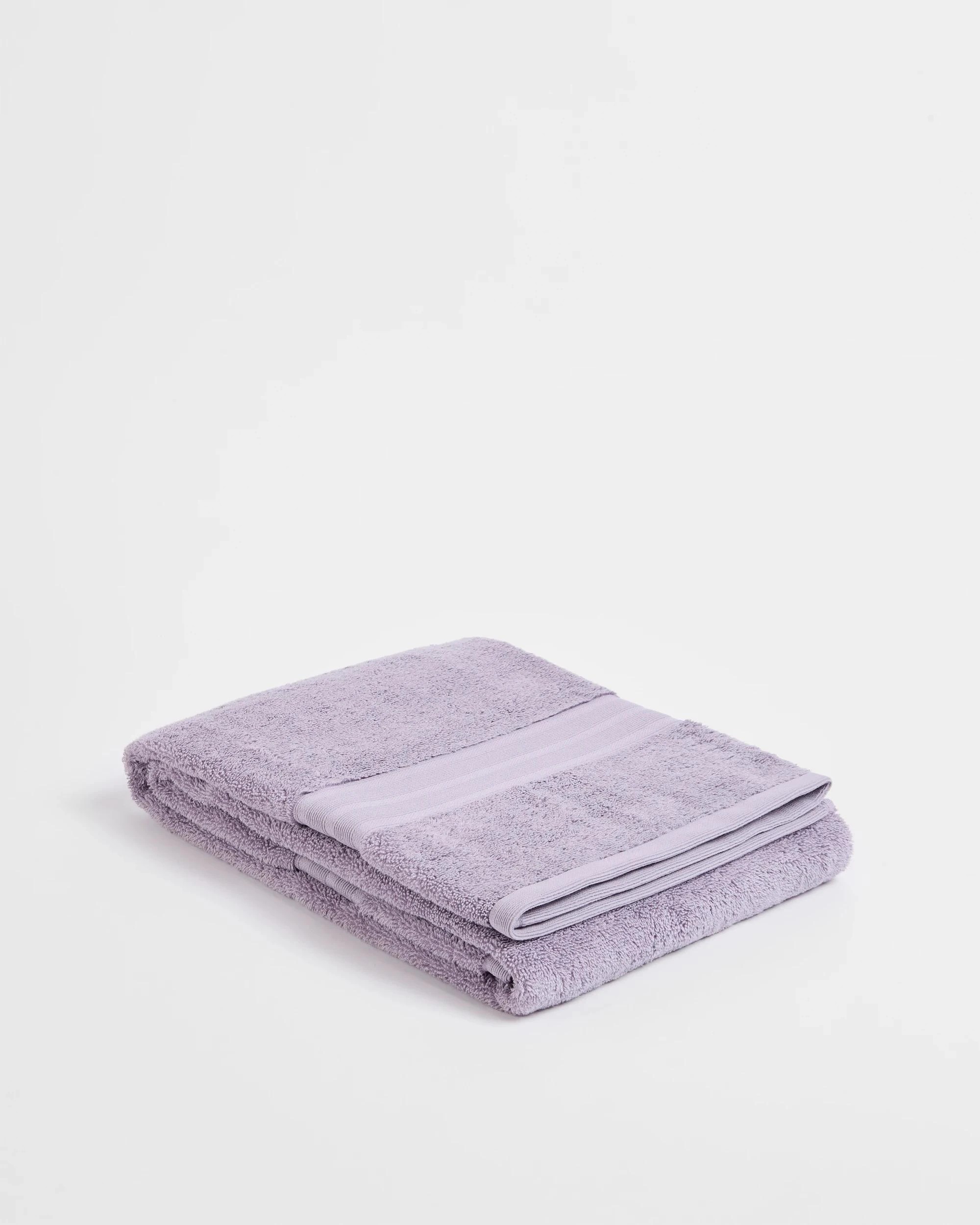 1 Grandeur Australian Cotton Bath Sheet - Purple, 1 of 3