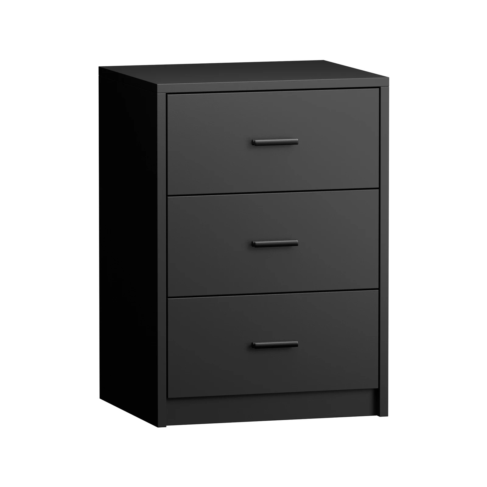 6 Oikiture Bedside Table 3 Drawers Nightstand Bedroom Storage Side End - Black, 6 of 9