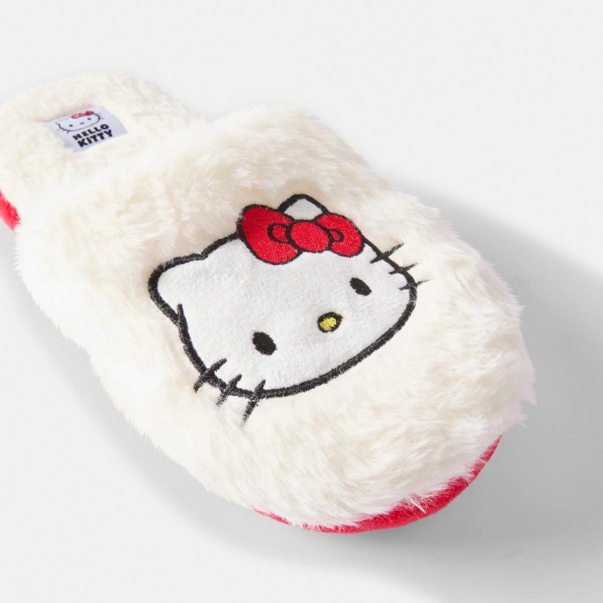 4 Hello Kitty License Novelty Scuffs WHITE, 4 of 4