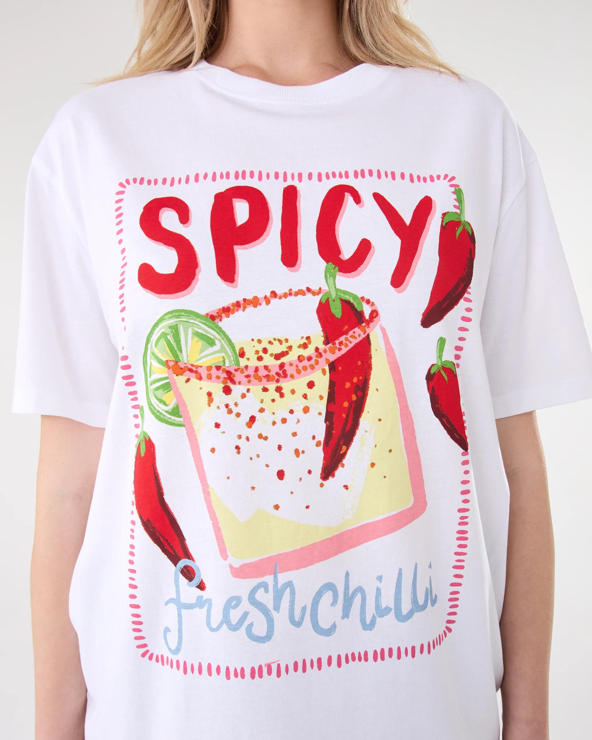 6 Short Sleeve Oversized Boyfriend T-shirt Spicy, 6 of 8