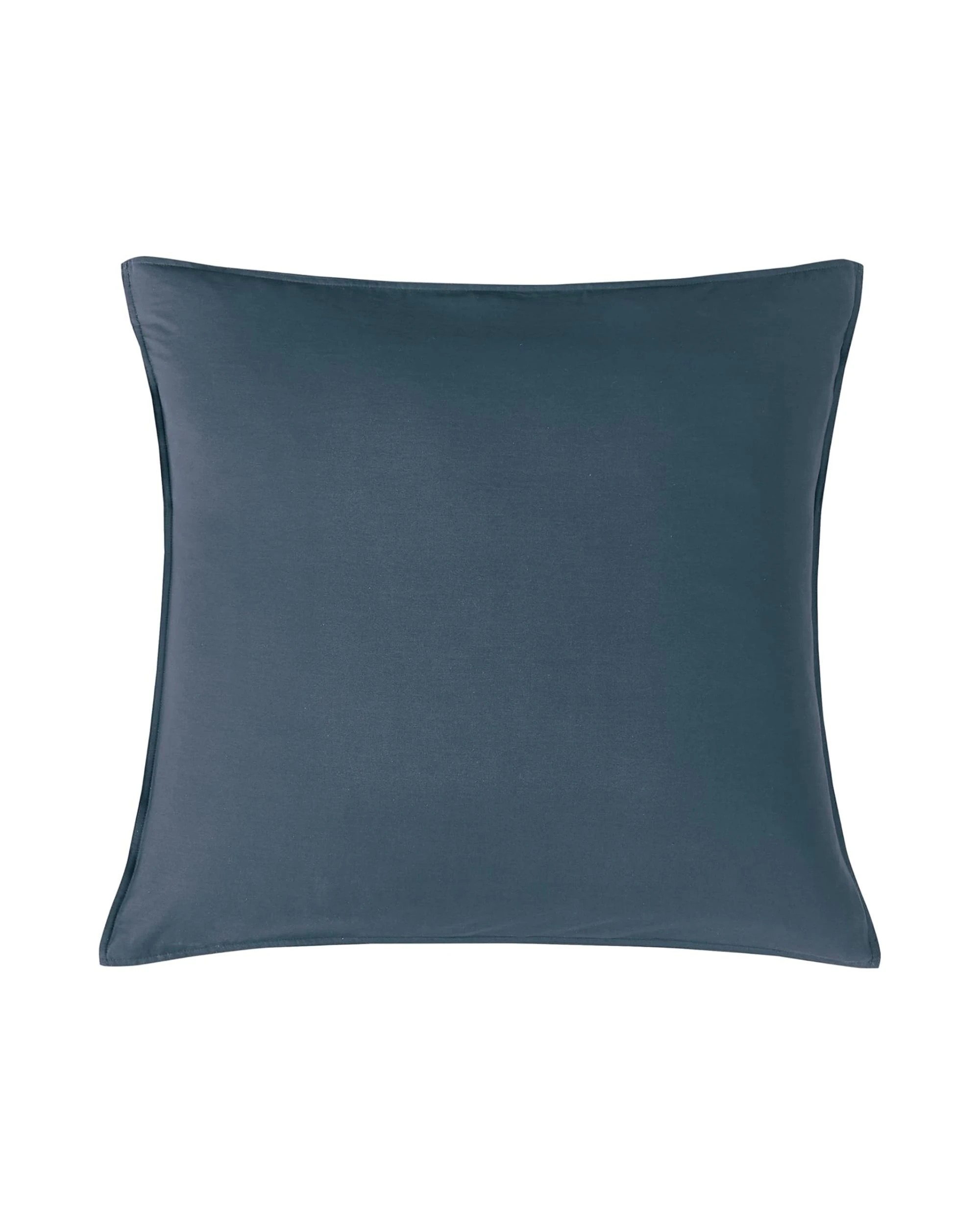 1 Gioia Casa Vintage Washed Cotton European Pillowcases Hypoallergenic - Dark Indigo, 1 of 3