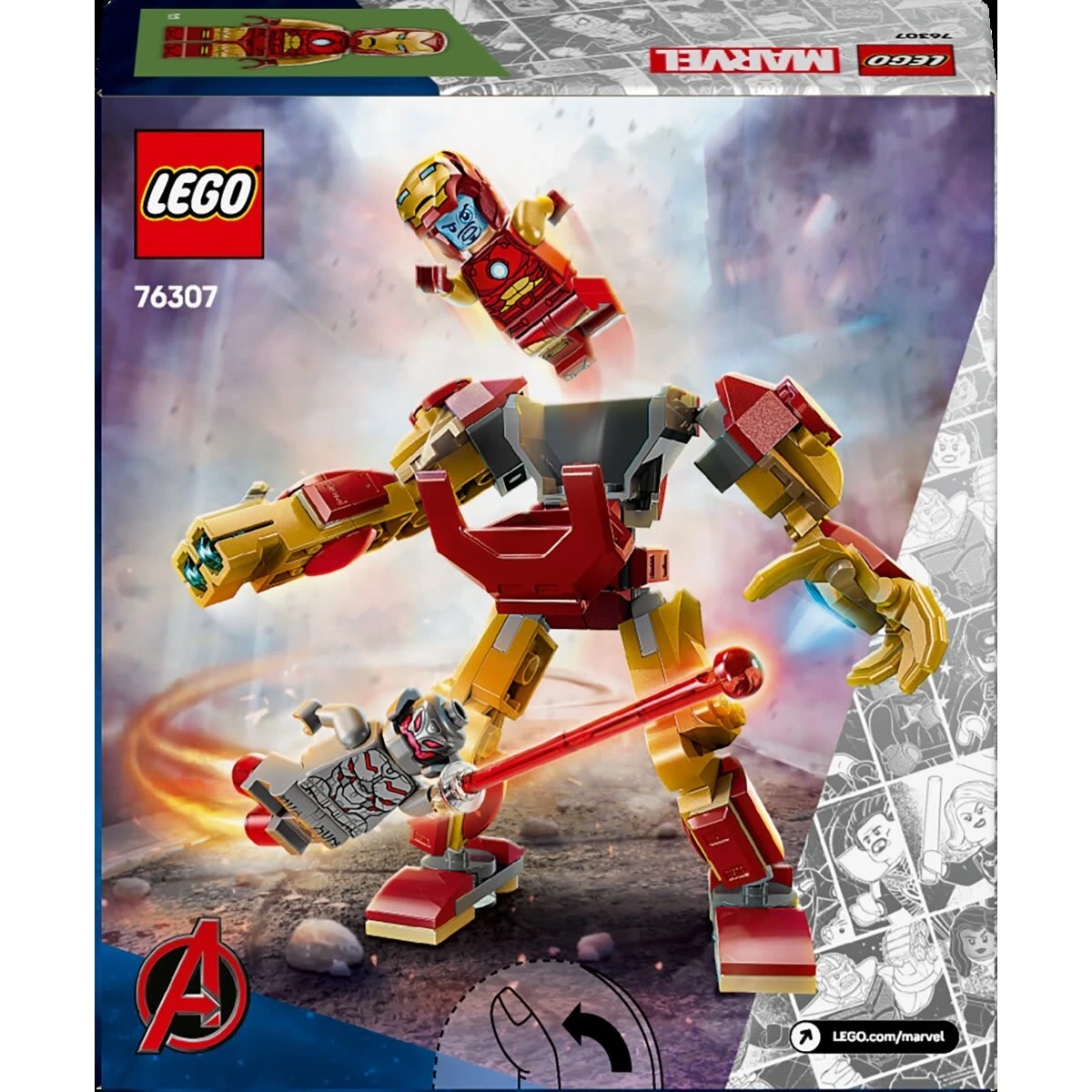 9 LEGO Marvel Iron Man Mech vs. Ultron 76307, 9 of 10