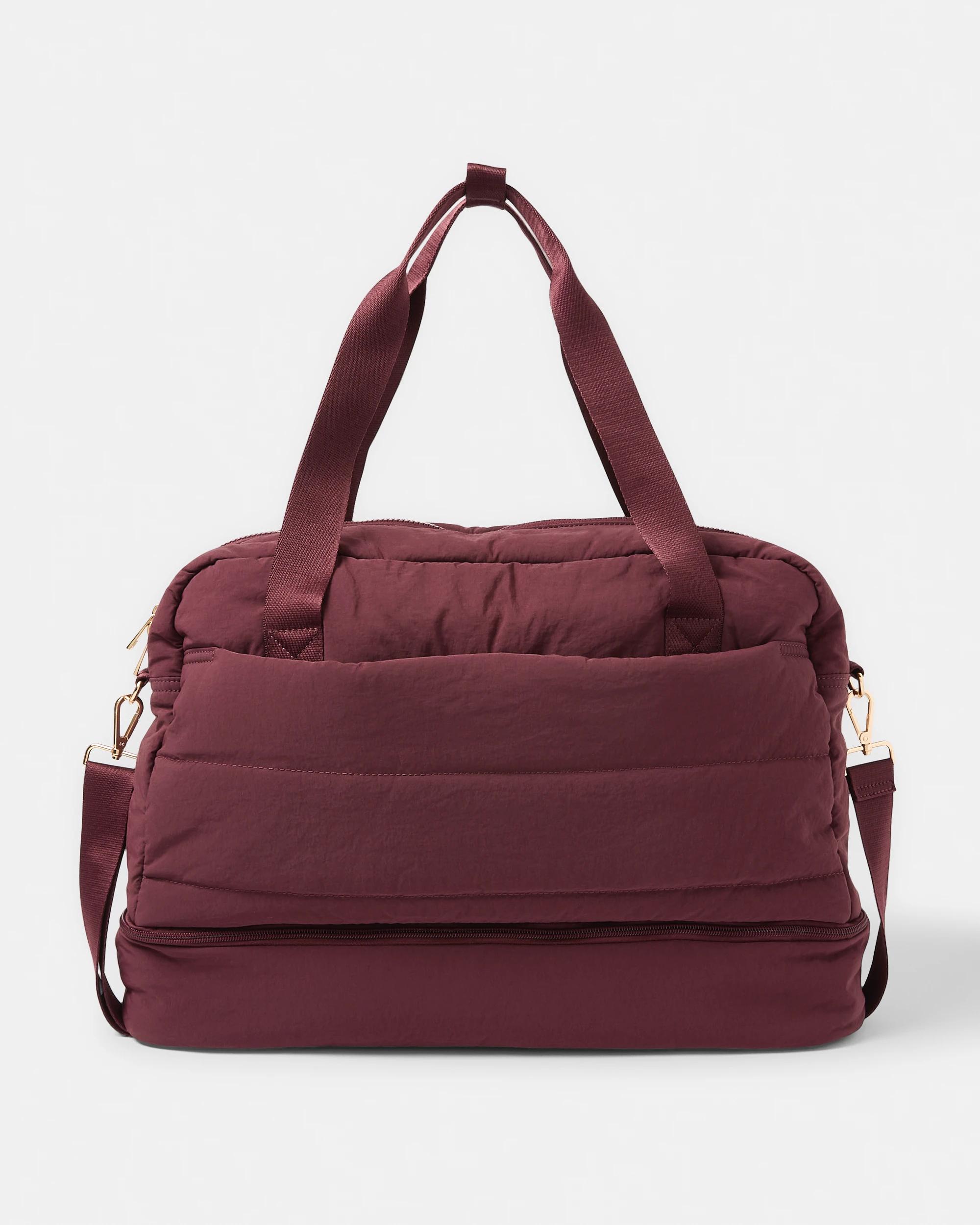 1 Padded Weekender Bag Red Plum, 1 of 5