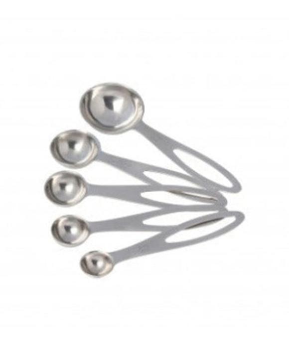 Cuisena 5pc Stainless Steel Kitchen Measuring Spoons Baking Utensil Set - Silver