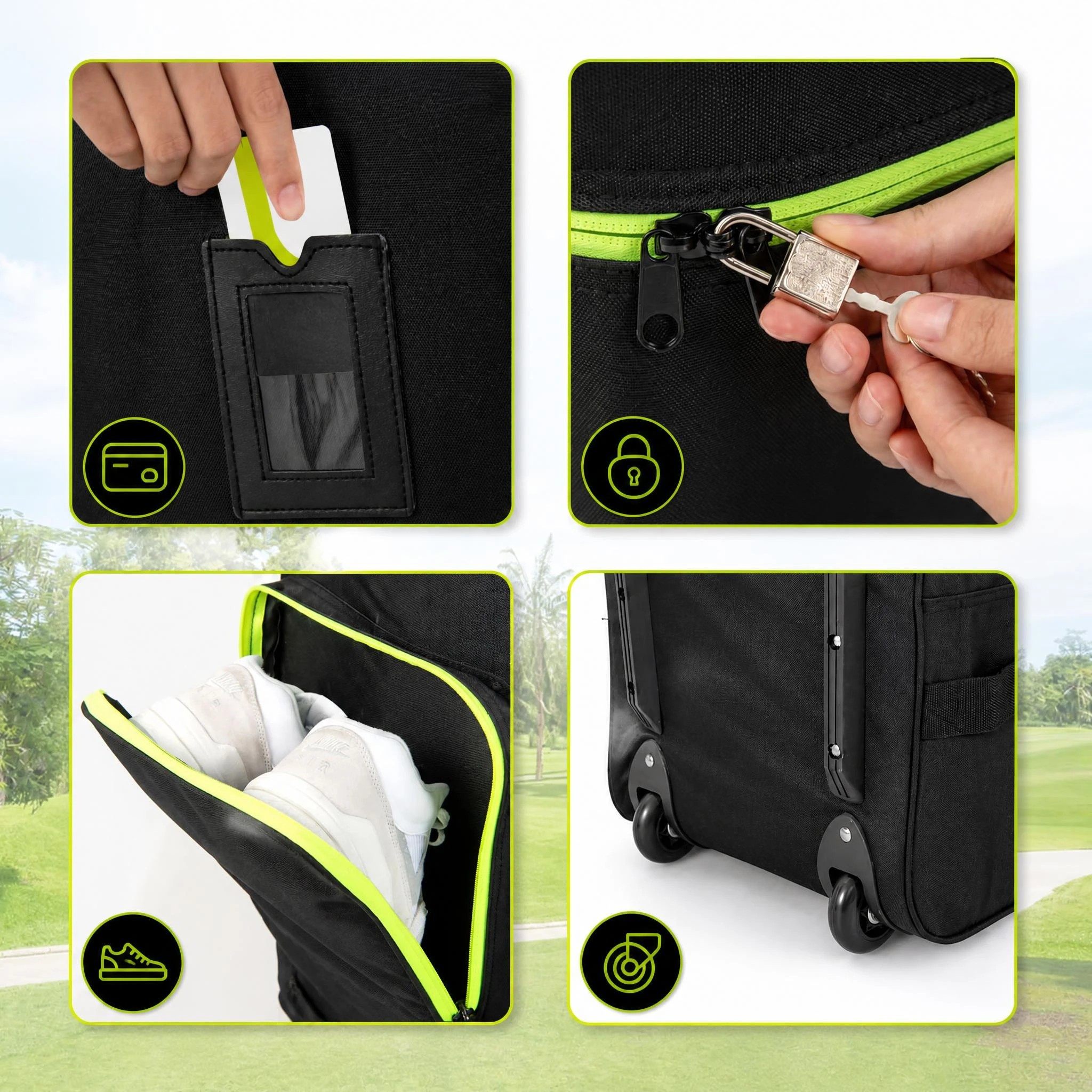 5 Costway Golf Travel Bag for Airlines Mobile Golf Aviation Bag Lightweight Golf Club Bag, 5 of 10
