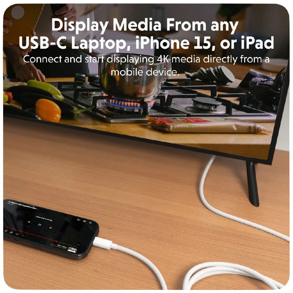 4 HyperDrive USB-C to HDMI 4K60Hz Cable 2.5m White, 4 of 8