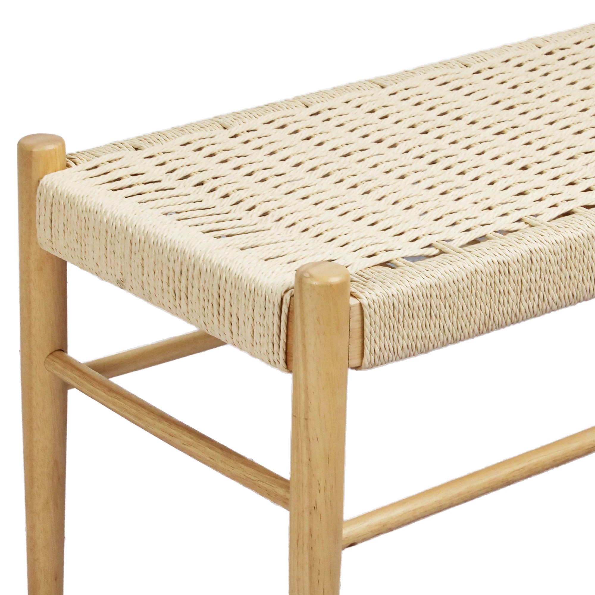 5 Levede Levede Wicker Bench Dining Chair Natural, 5 of 6