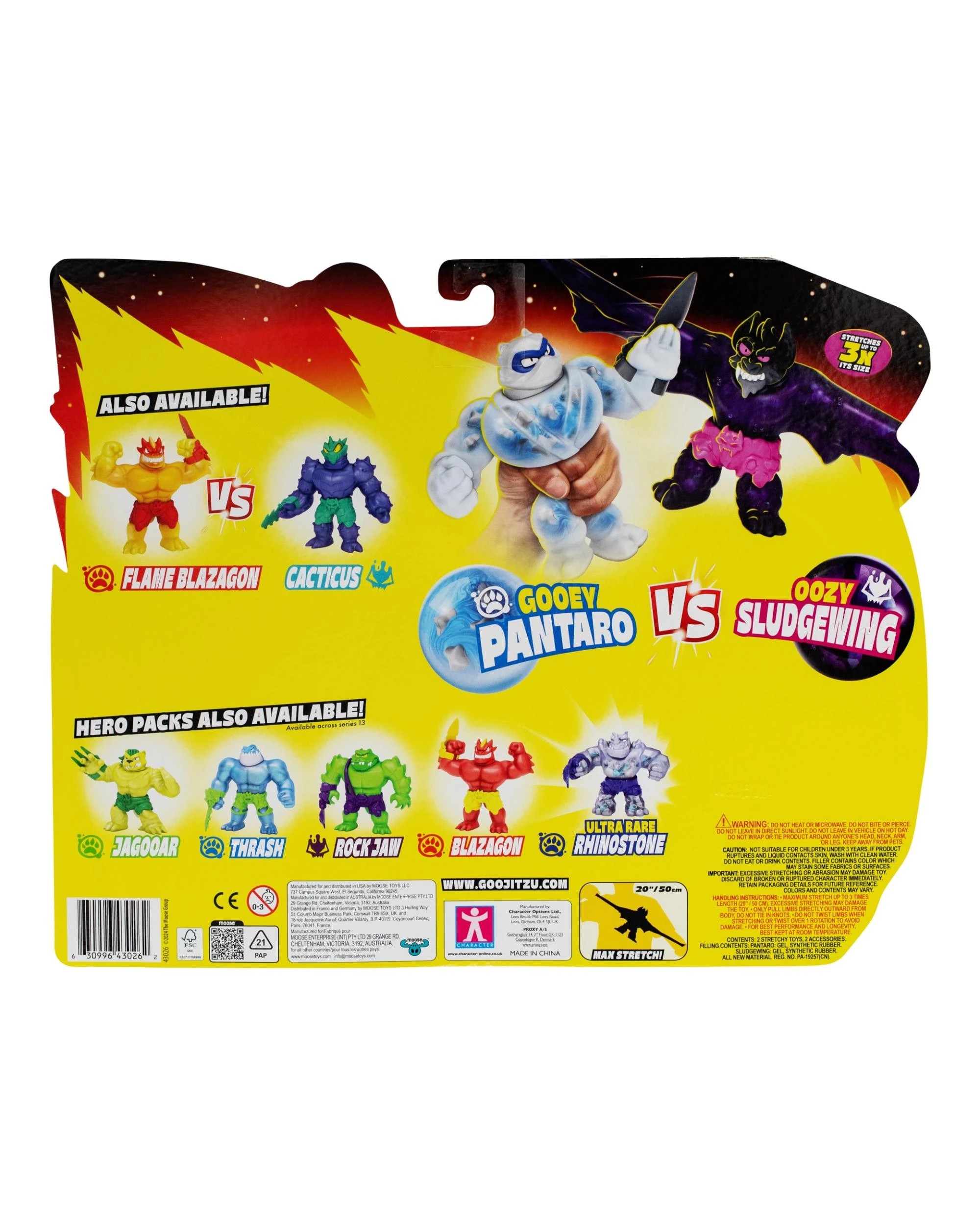 7 Heroes of Goo-Jit-Zu Series 13 Meteor Madness Pantaro vs Sludgewing Versus Pack, 7 of 7