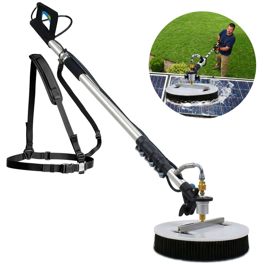 1 Jet-USA 5.5m Telescopic Rotary Surface Cleaner Brush, for Solar Panels, Walls, Windows, M22 Pressure Washer Connection, 1 of 1