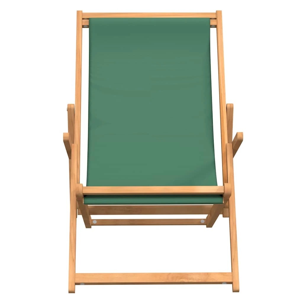 3 vidaXL Beach chair Foldable - Green, 3 of 8