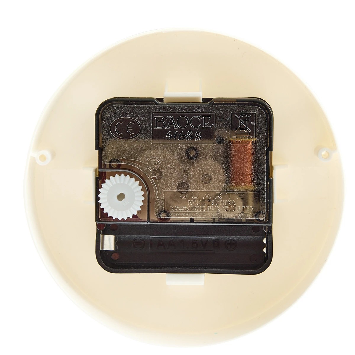 5 White Plastic Clock, 5 of 5