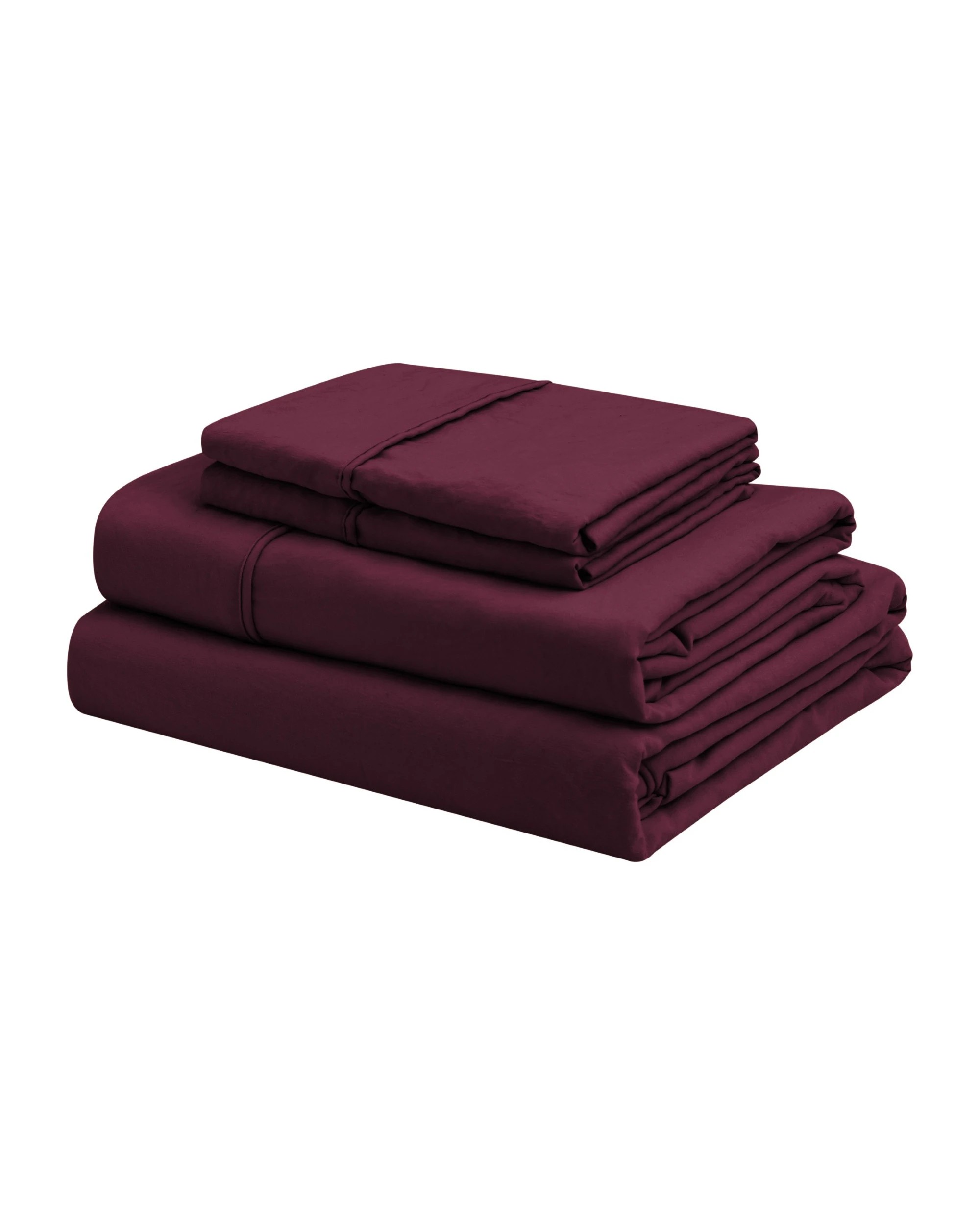10 Dreamaker Superfine Washed Microfibre Sheet Set - Queen Bed - Cherry, 10 of 10