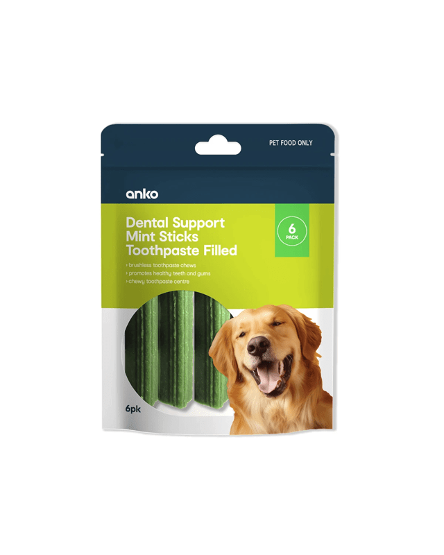 6 Pack Pet Treat Toothpaste Dental Sticks 