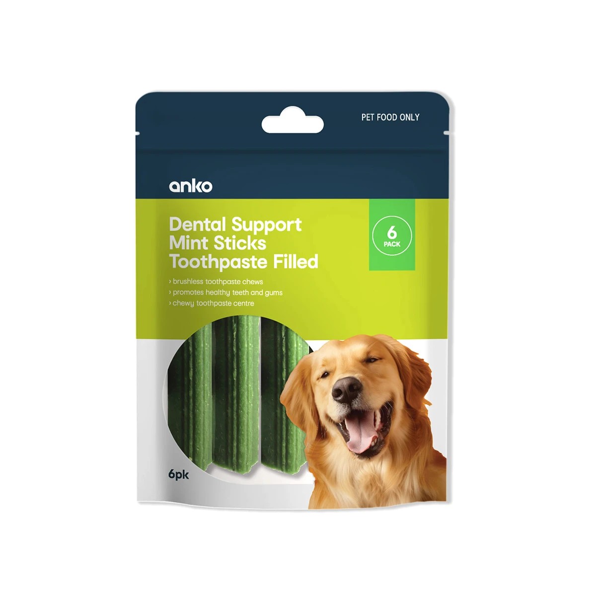 1 6 Pack Pet Treat Toothpaste Dental Sticks Mint, 1 of 3