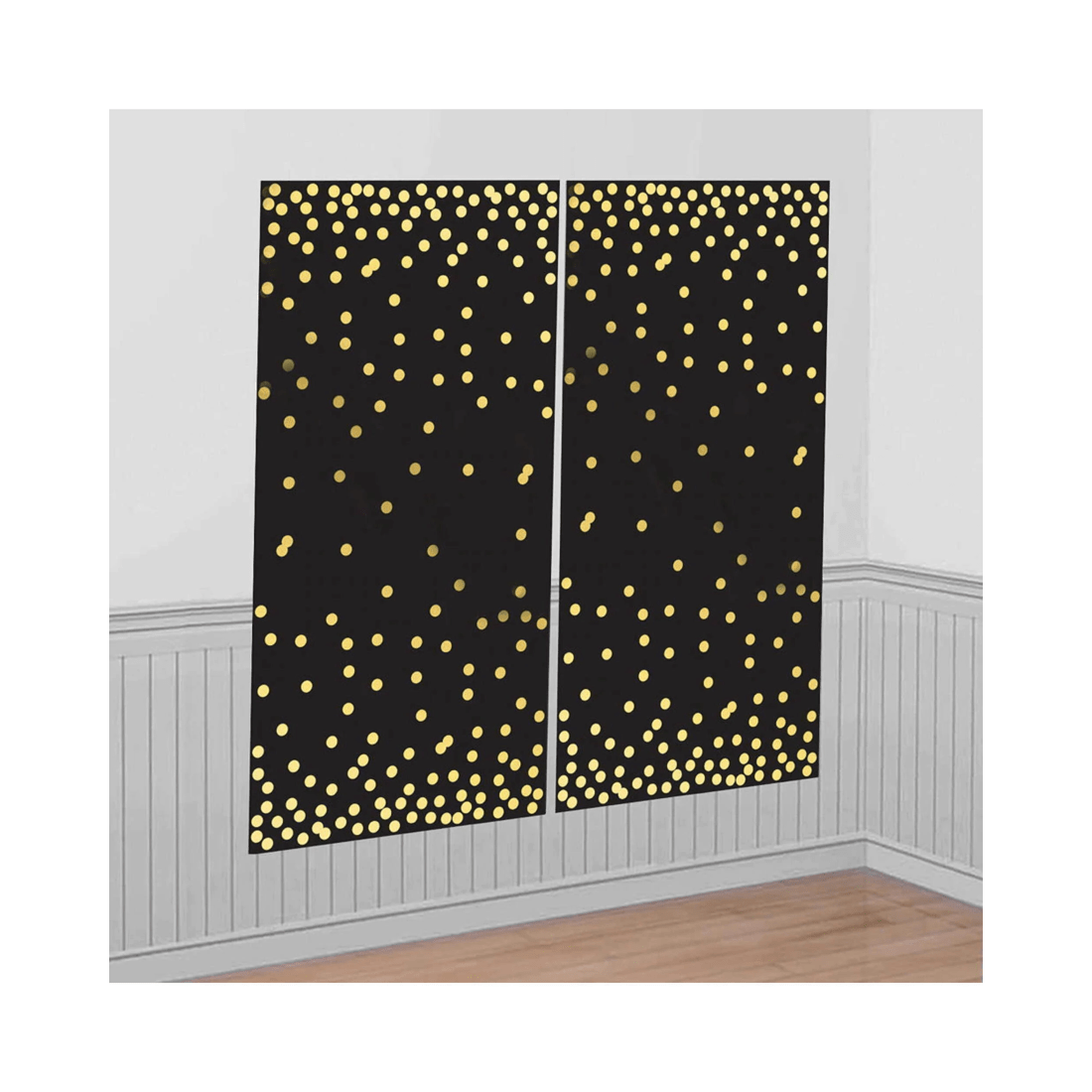 1 Amscan Selfie Wall Decorating Kit - Black and Gold Dot, 1 of 1