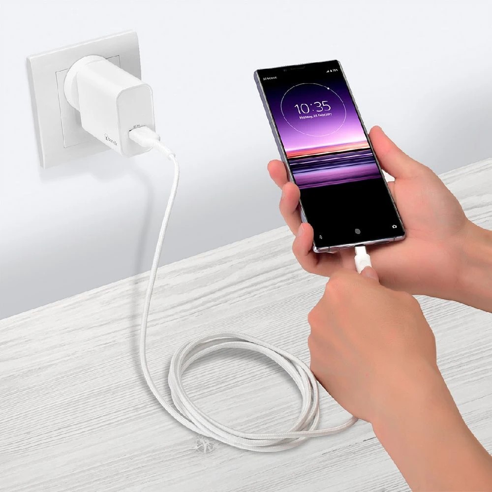 5 Bonelk Long-life Easy Grip USB-A to USB-C Cable 60W 2m White, 5 of 7
