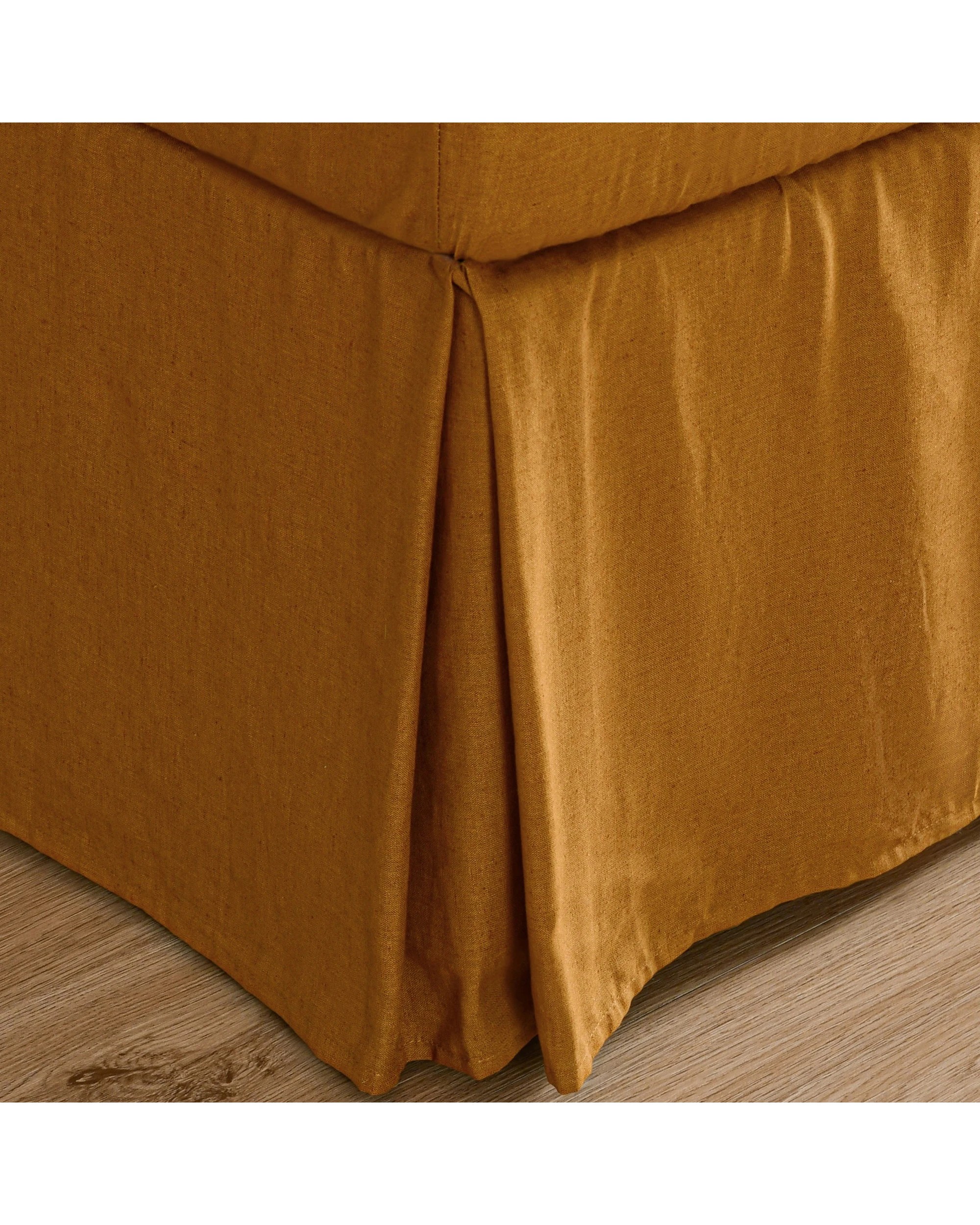 3 Dreamaker Linen Cotton Valance - Double Bed - Rust, 3 of 7