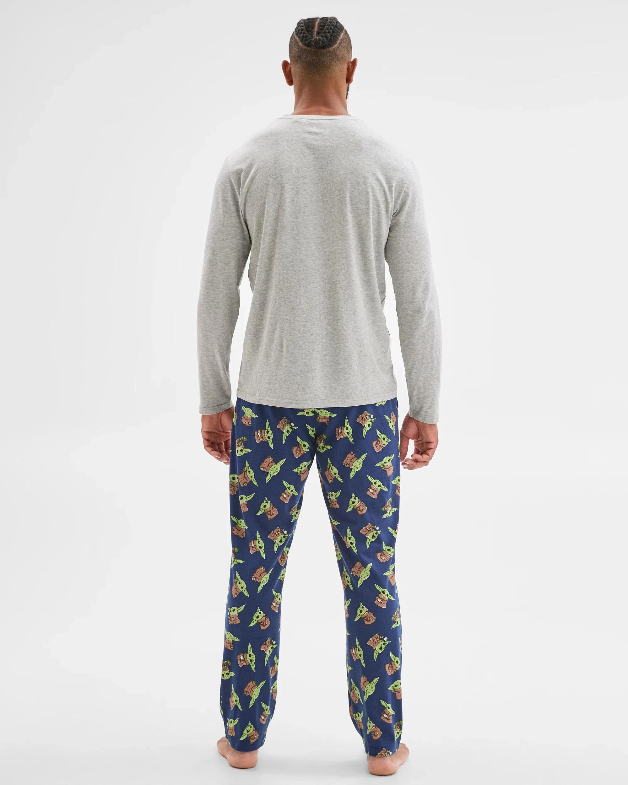 6 Target Man Star Wars Grogu Knit Pyjama Set GREY + NAVY, 6 of 6