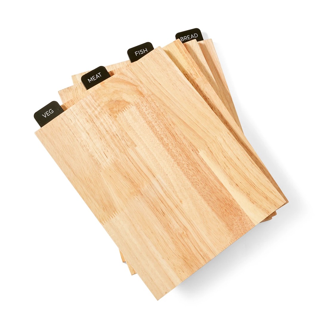 6 Set of 4 Wood Cutting Boards with Stand, 6 of 10