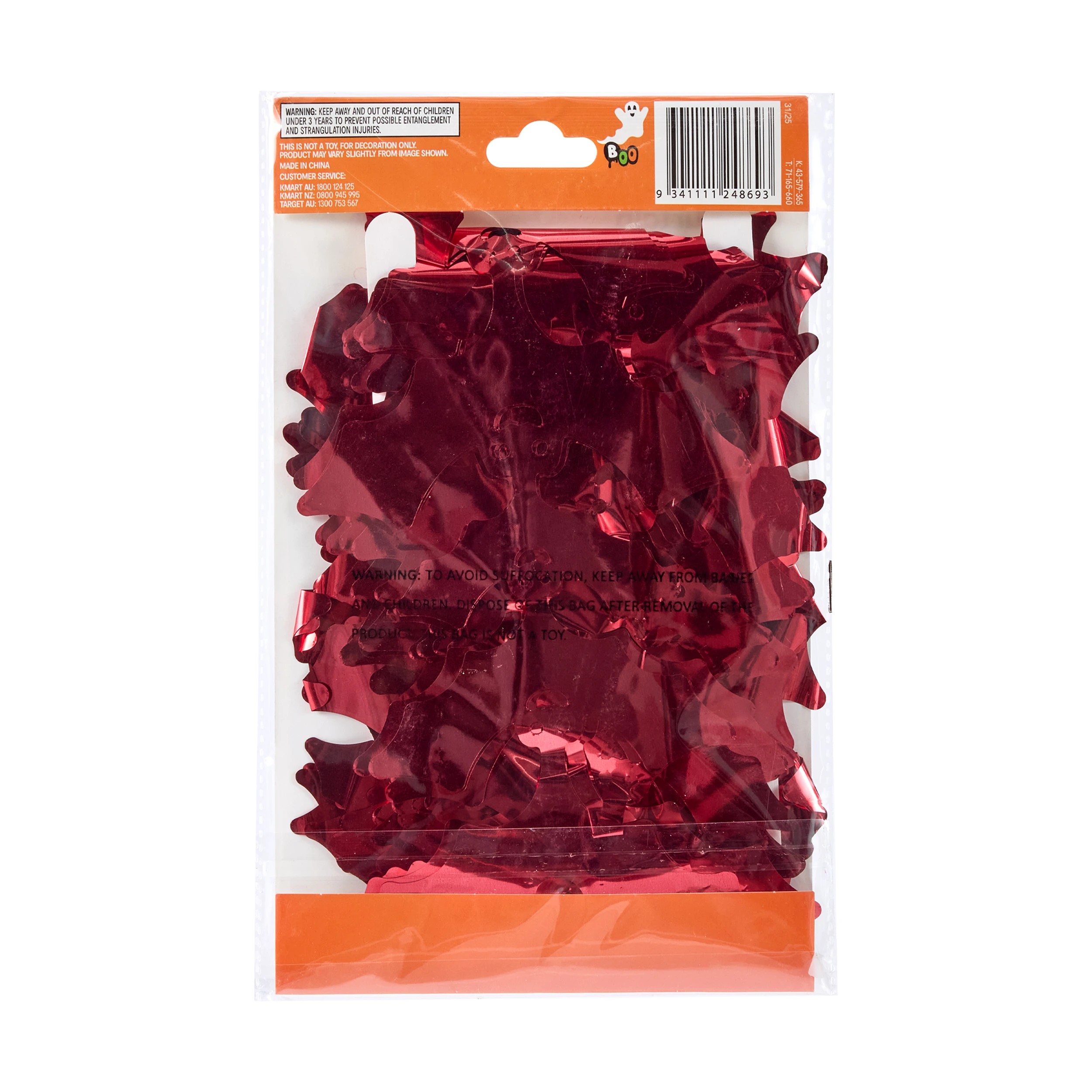 6 Red Bat Foil Curtain, 6 of 6