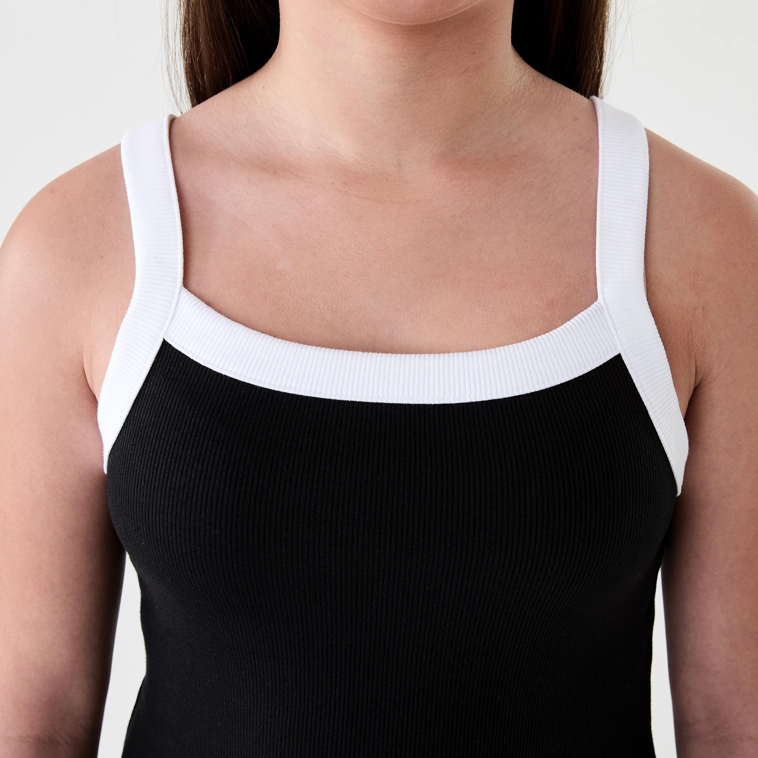 4 Rib Tank Dress Black, 4 of 6