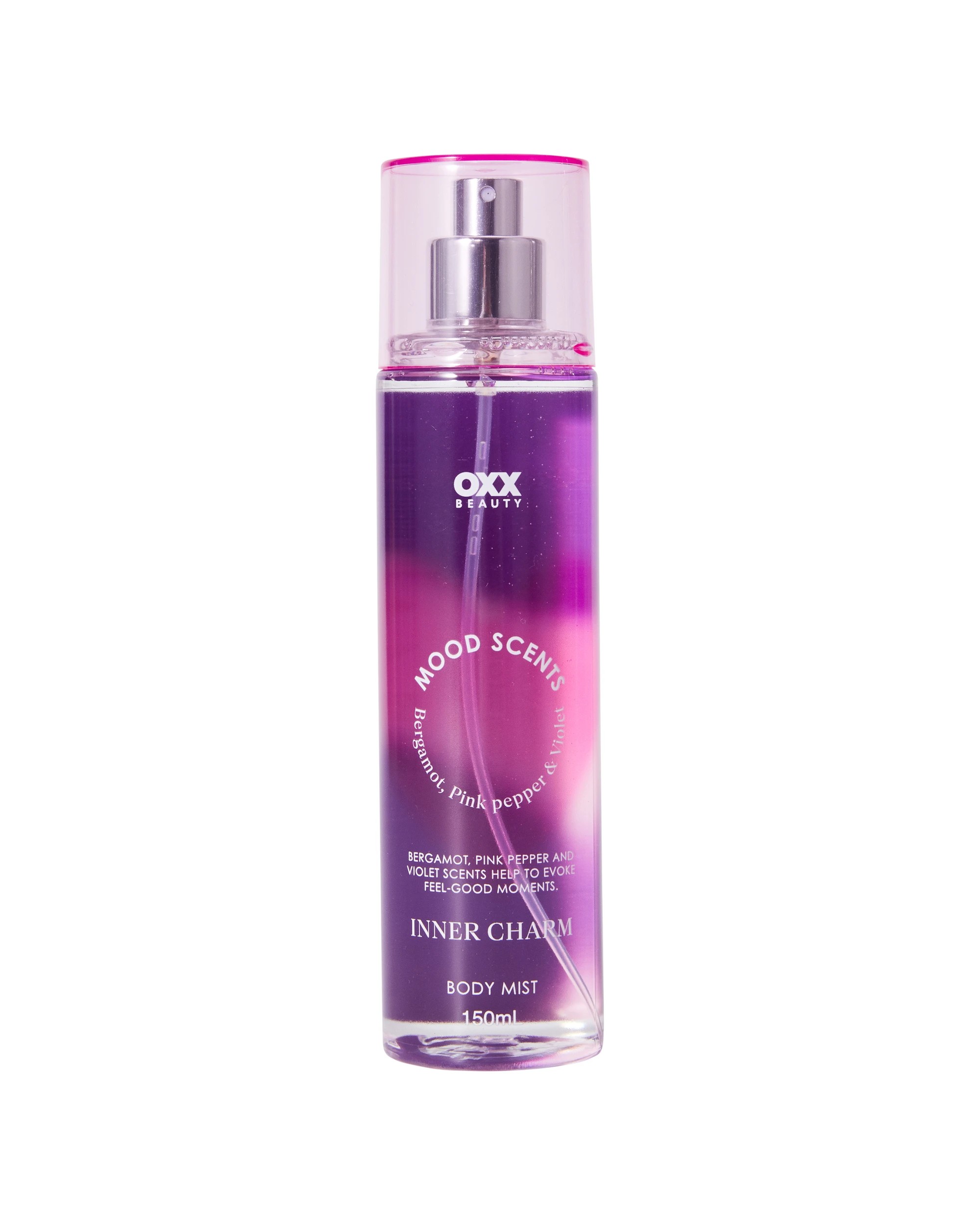 1 OXX Fragrance Mood Scents Inner Charm Body Mist 150ml - Bergamot, Pink Pepper and Violet Scents, 1 of 4