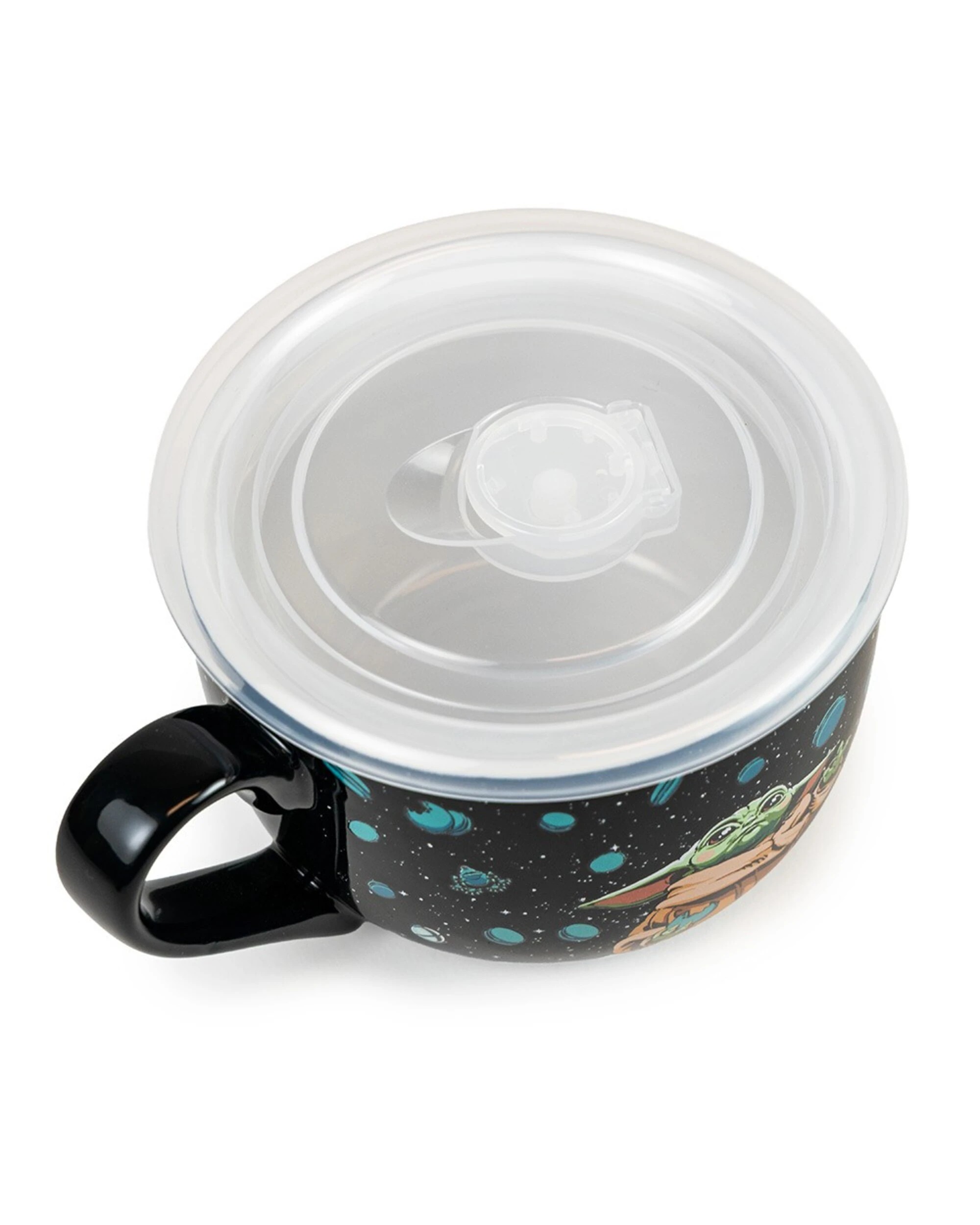 4 Star Wars - The Mandalorian - Grogu Galactic Snacks Soup Bowl with Lid - Black, 4 of 4