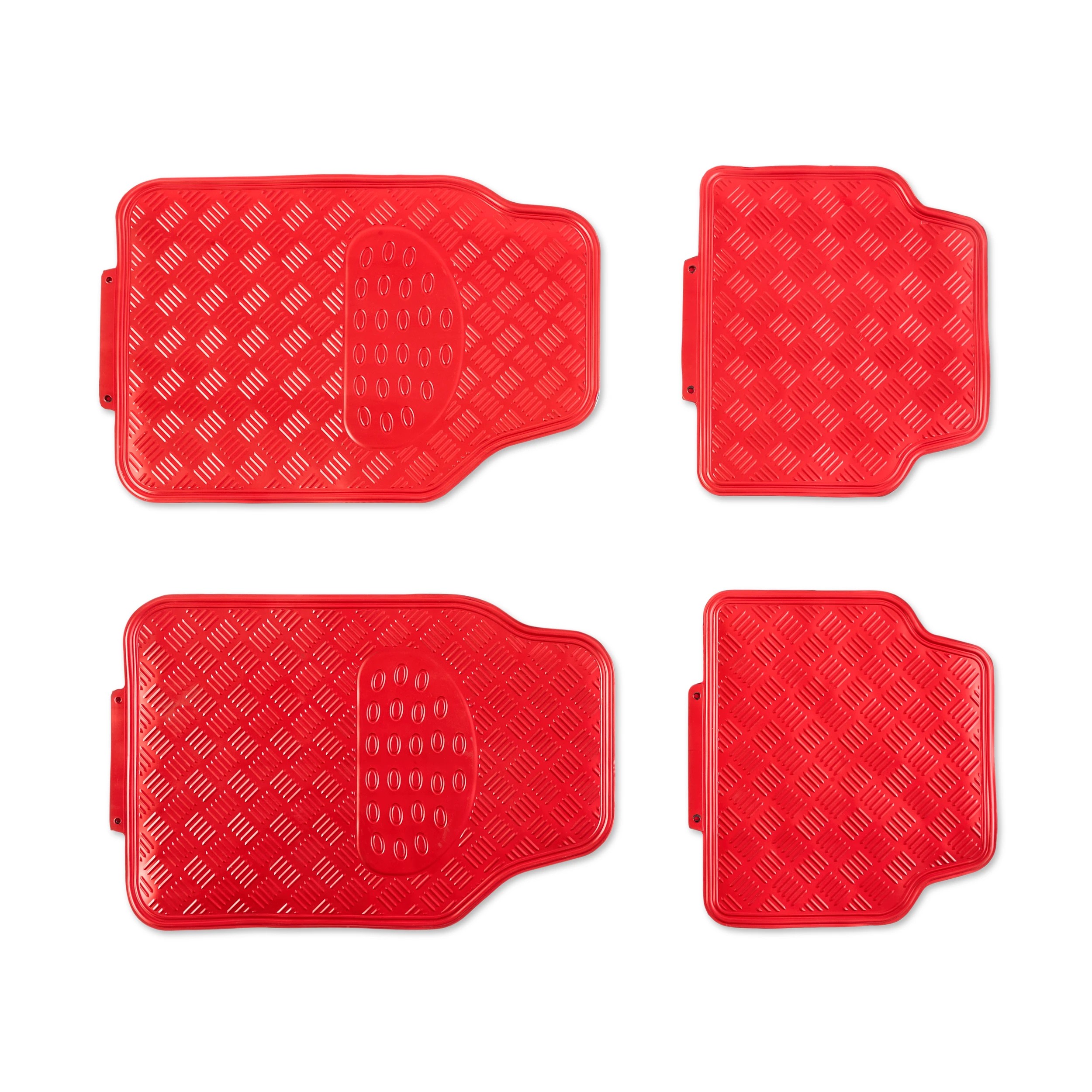 2 4 Pack Metallic Floor Mats - Red, 2 of 9