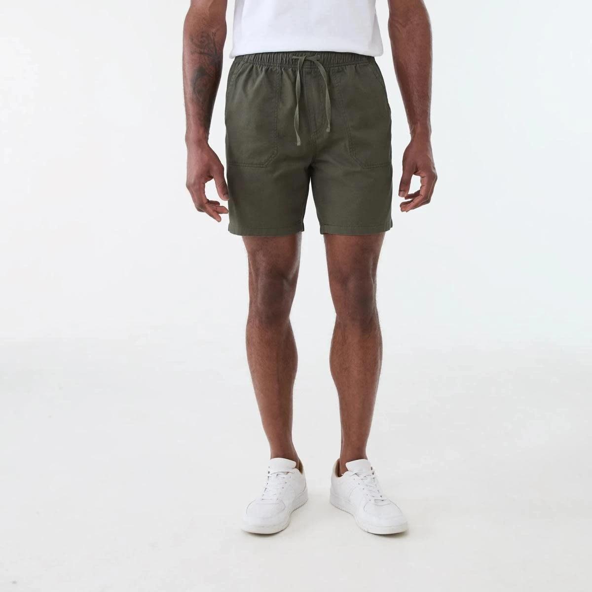 6 Washed Volley Shorts TUSSOCK GREEN, 6 of 6