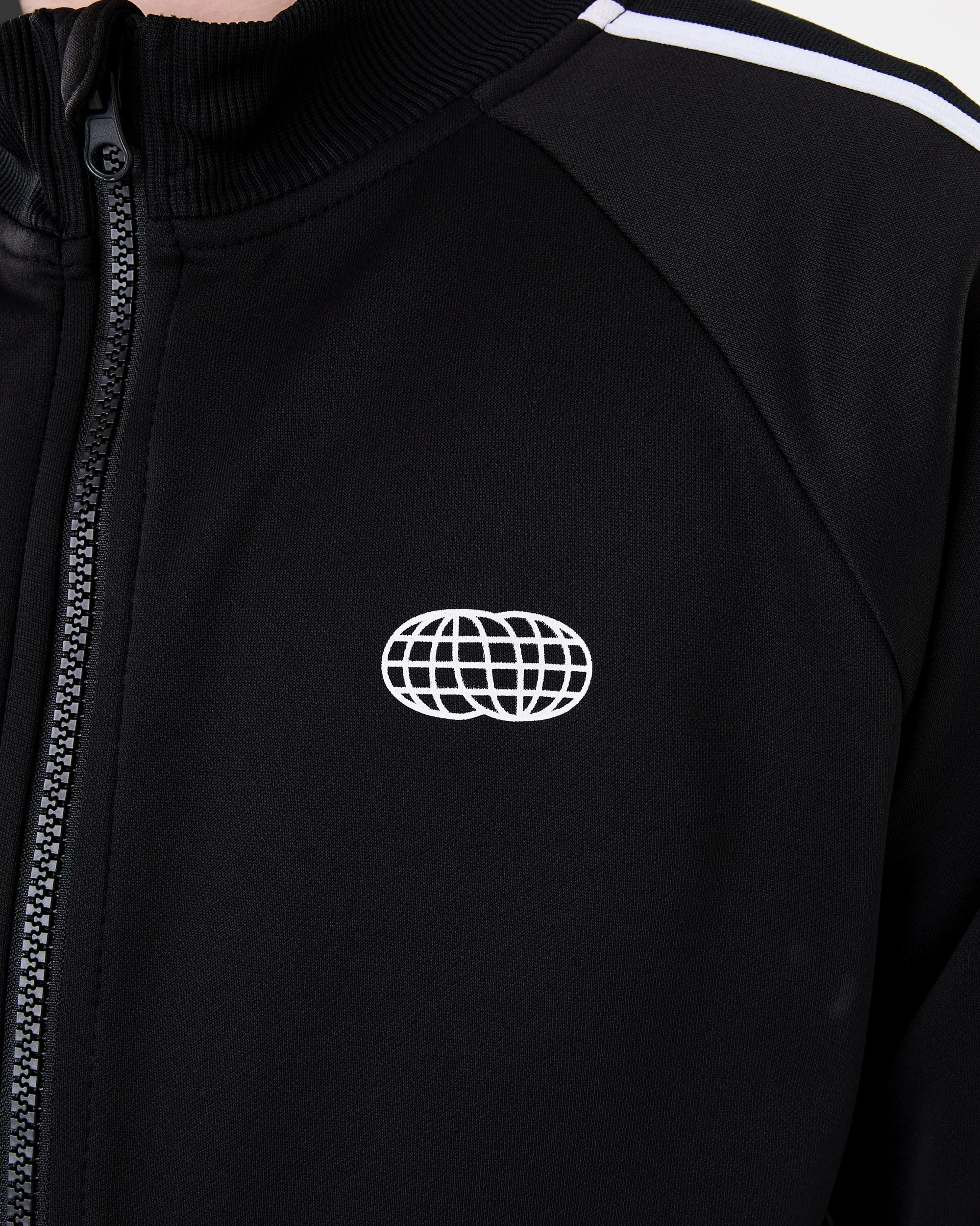 6 Tricot Zip Through Sweatshirt Blk Globe, 6 of 9