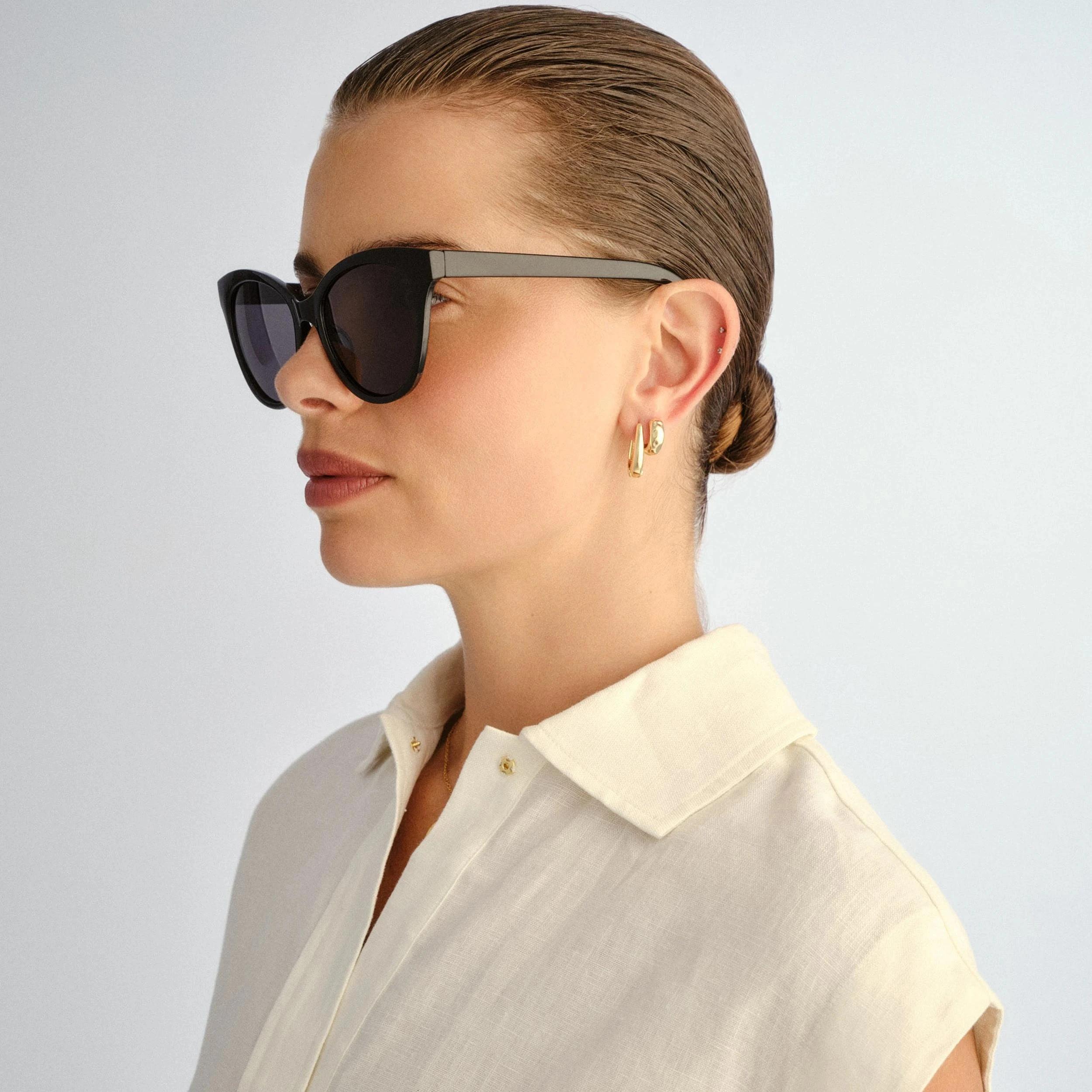 5 SOLARIZED® Soft Cat-Eye Sunglasses BLACK, 5 of 5