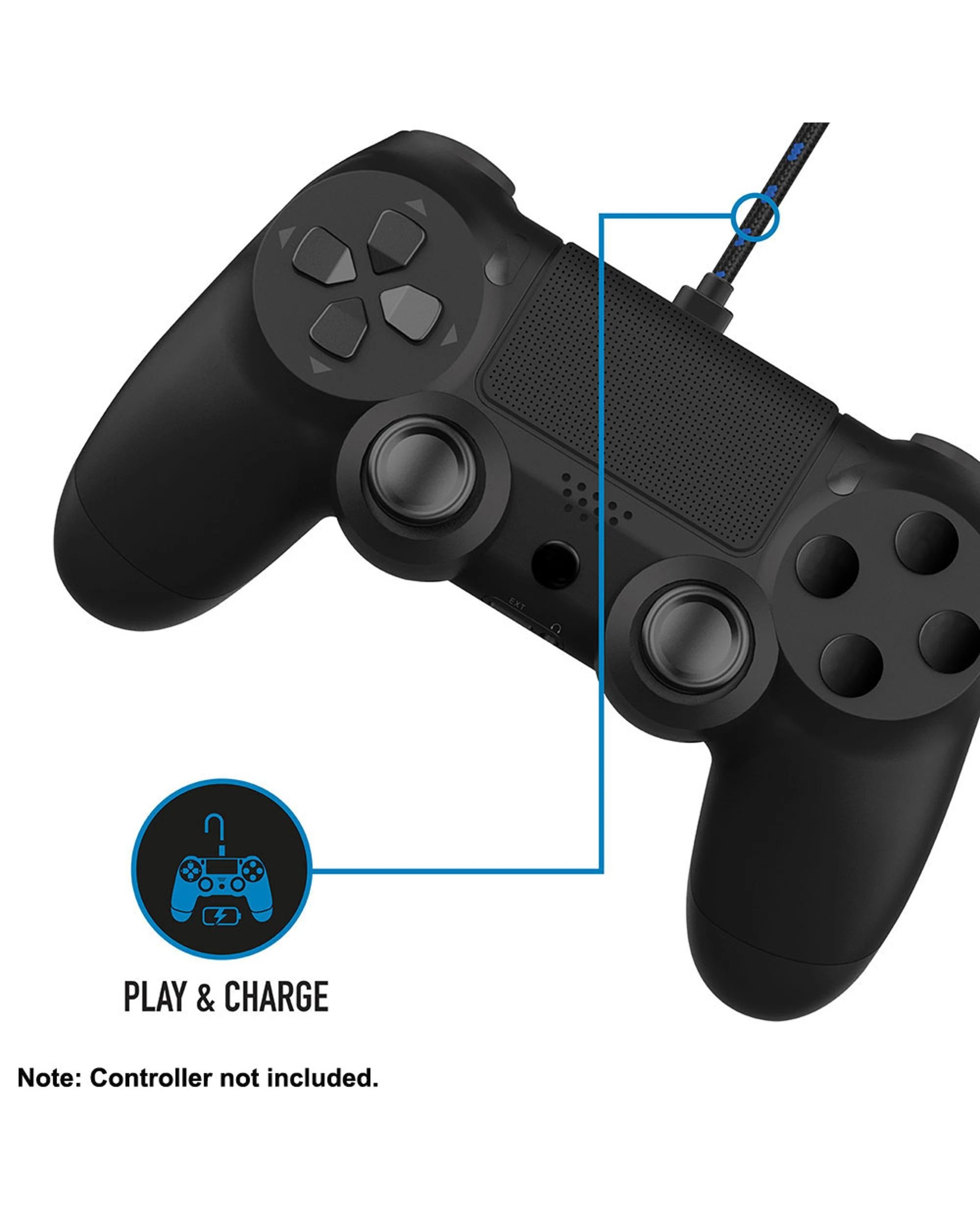 3 4Gamers PS4 3m Superfast Play and Charge Cable Twin Pack, 3 of 7