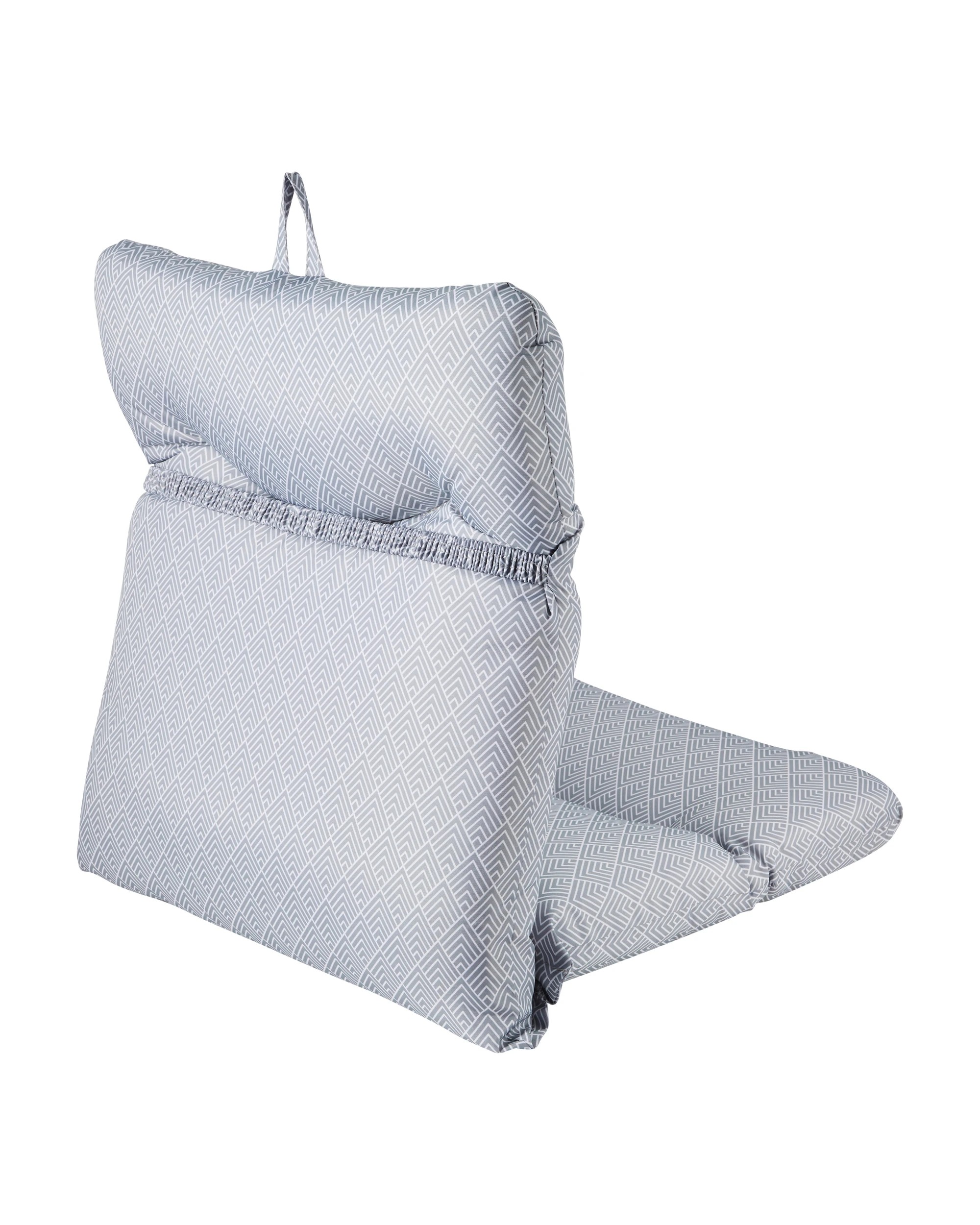 4 Highback Geometric Outdoor Cushion - Grey, 4 of 8
