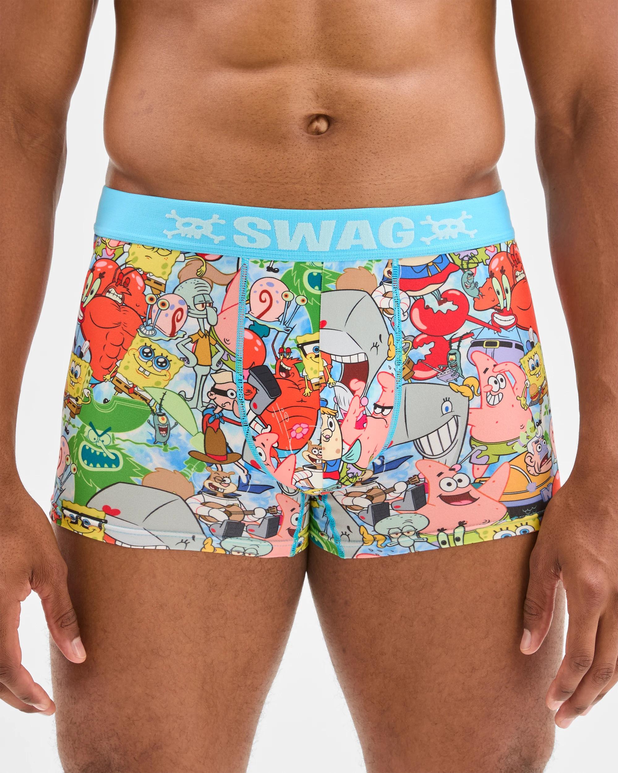 1 Swag Licensed Trunks - Spongebob Squarepants BLUE, 1 of 4
