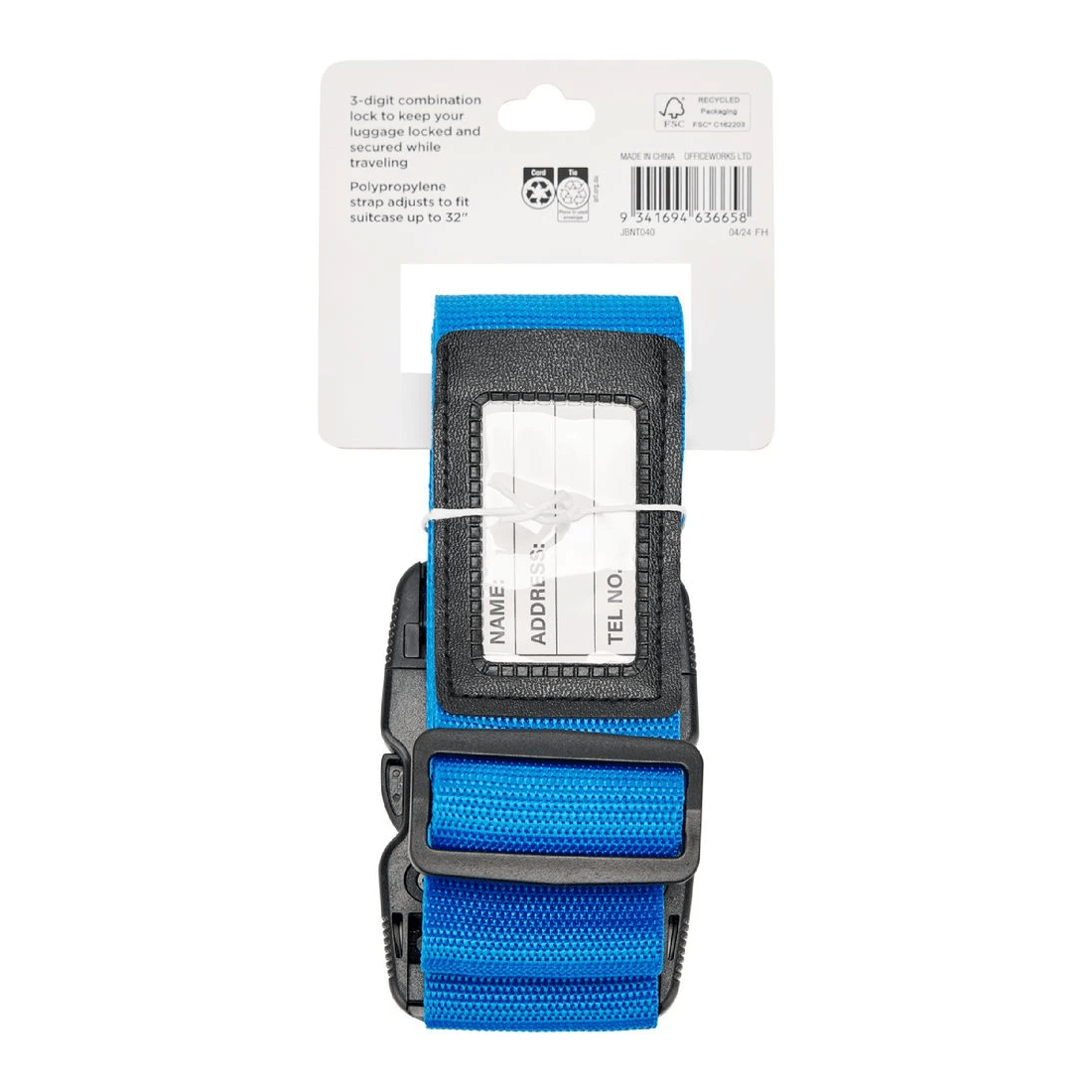 2 J.Burrows Combination Lock with Luggage Strap TSA Approved, 2 of 3