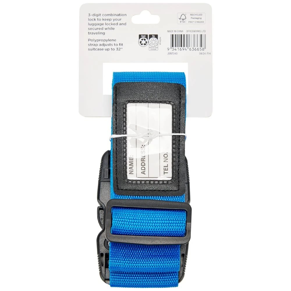 2 J.Burrows Combination Lock with Luggage Strap TSA Approved, 2 of 3