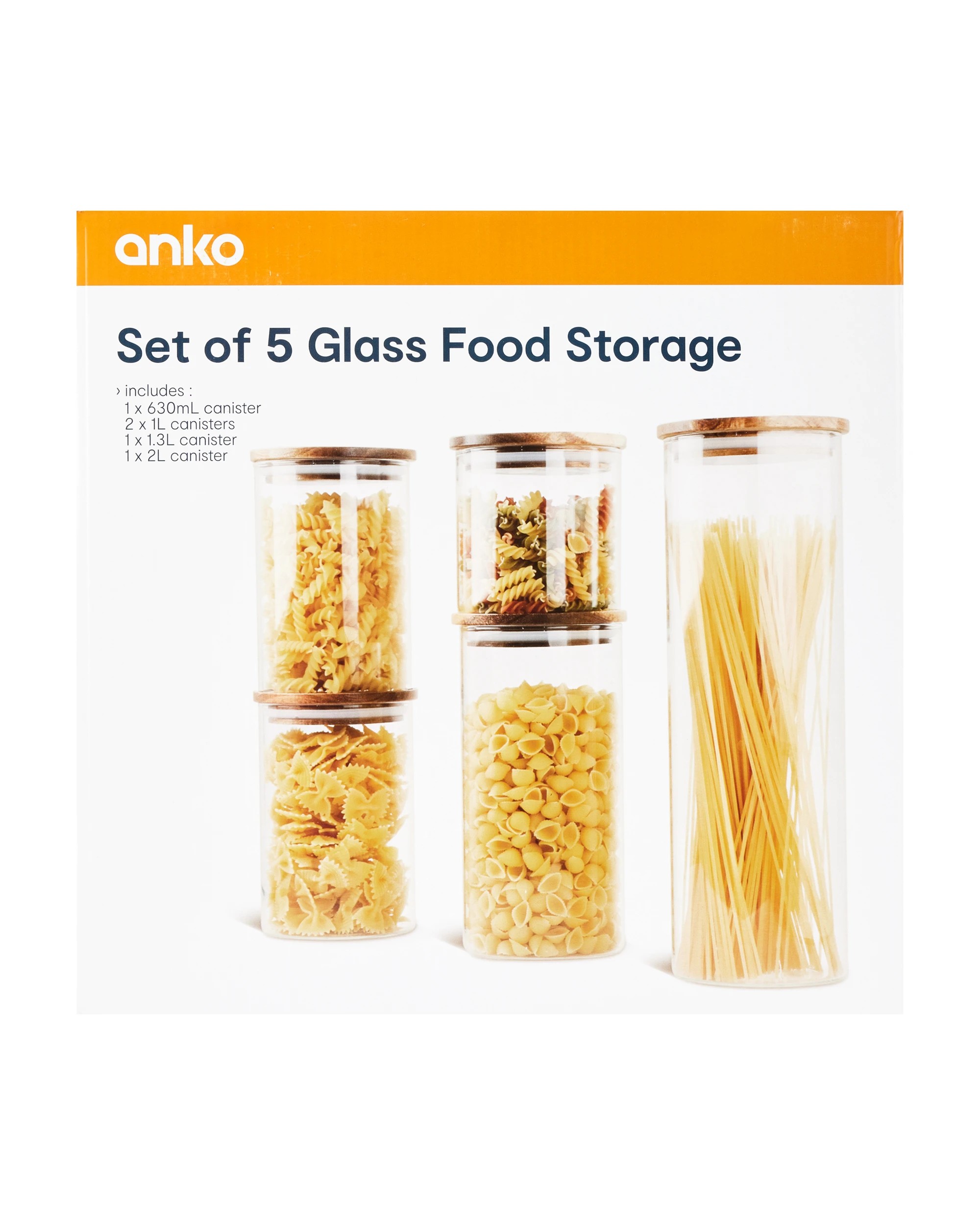 9 Set of 5 Glass Food Storage Canisters, 9 of 9
