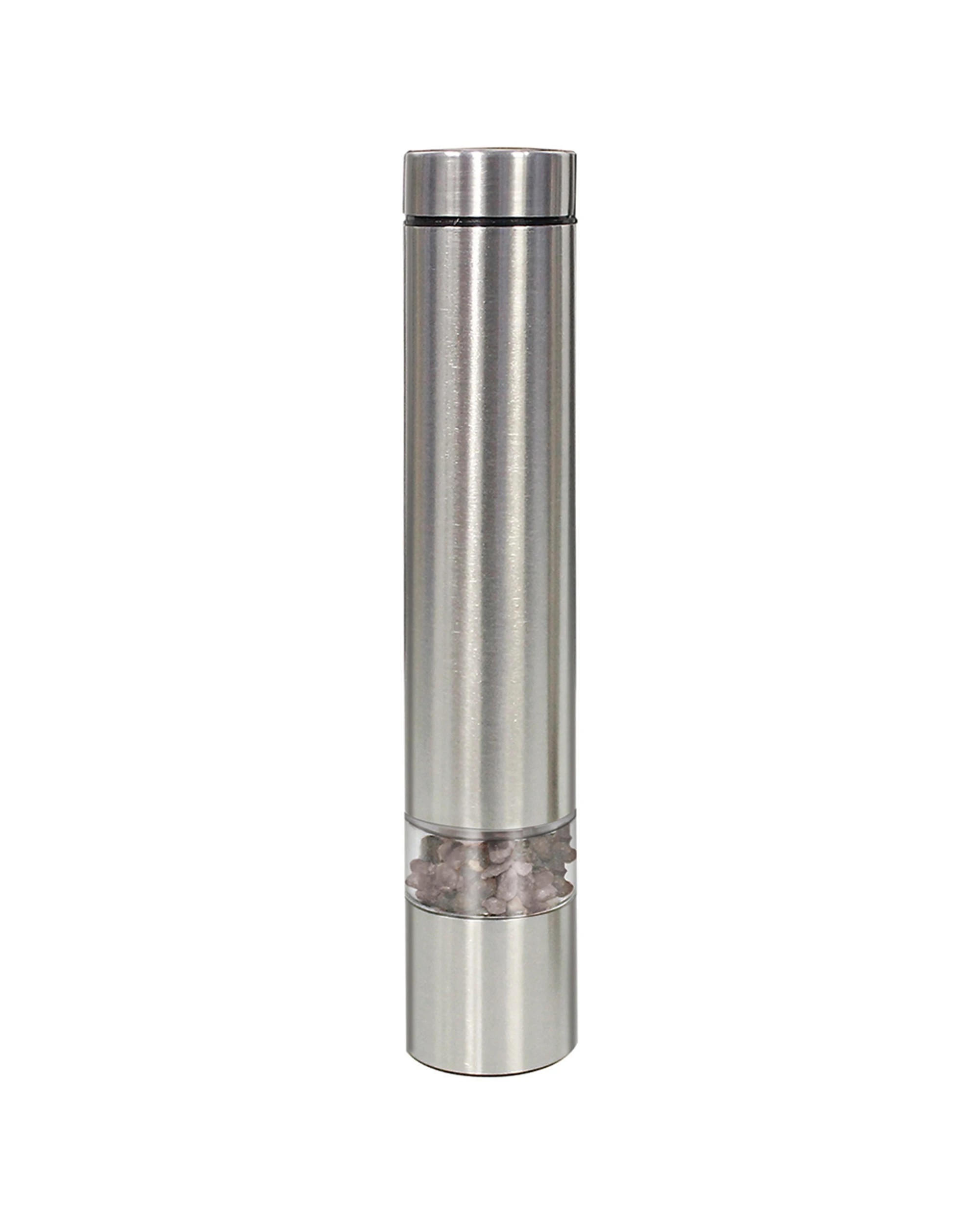 2 Ovation 18cm Stainless Steel Salt Pepper Electric Mill Set Fine Coarse - Plain, 2 of 3