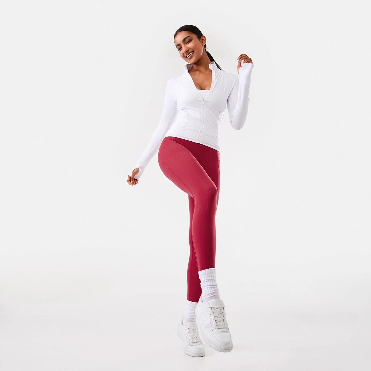2 Active Womens Long Sleeve Ultrasoft Jacket WHITE, 2 of 10